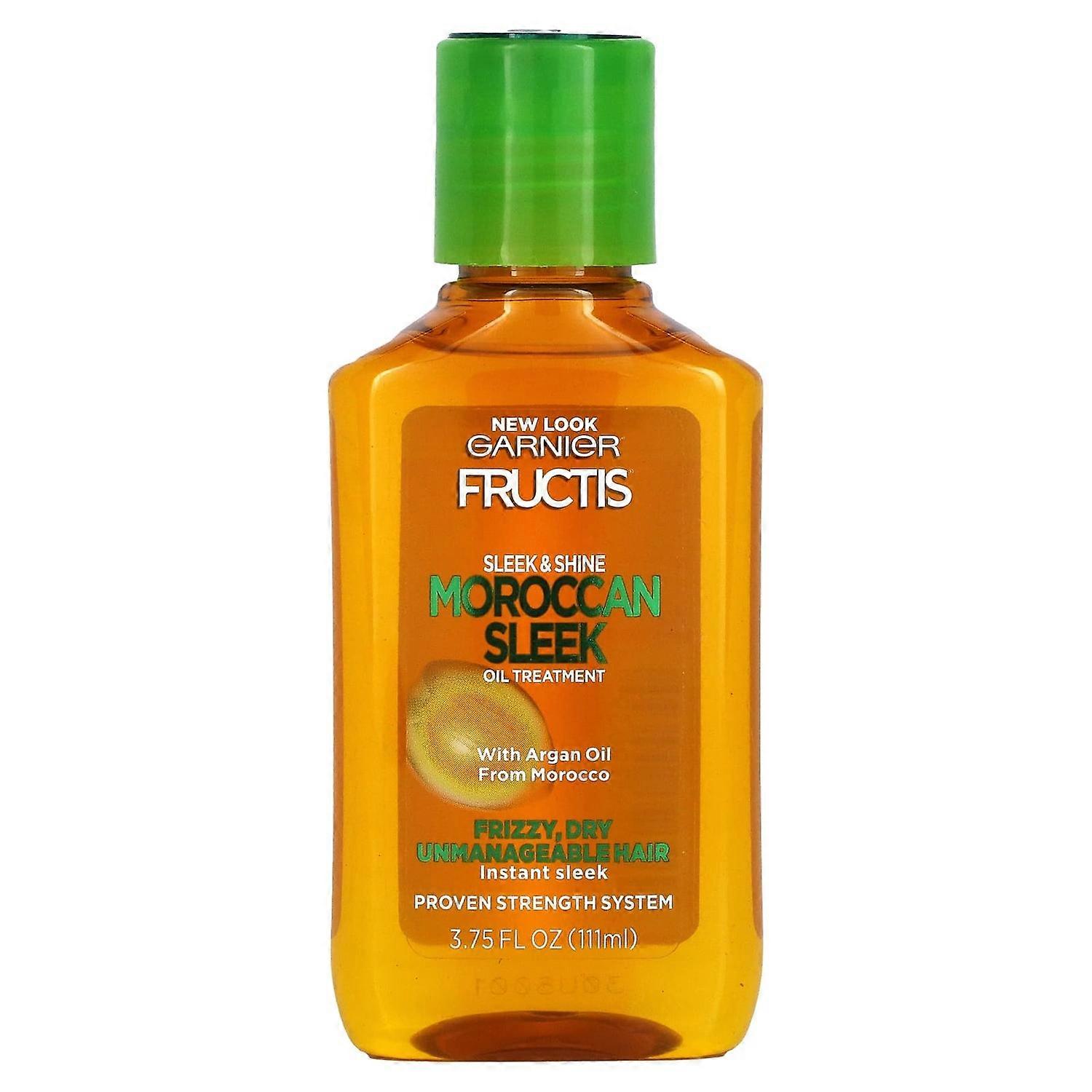 Garnier, Fructis(フルクティス)、スリーク&シャイン、モロッコ産スリークオイルトリートメント、111ml(3.75液量オンス)