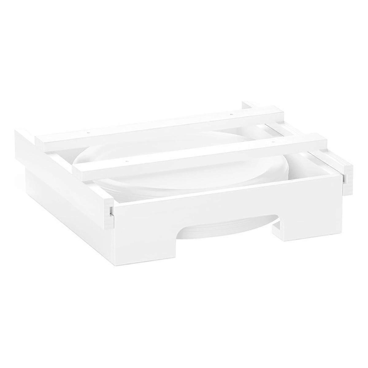 10-tommer papirpladedispenser, under skab bambusplader holder, køkkenbord lodret plade hvid