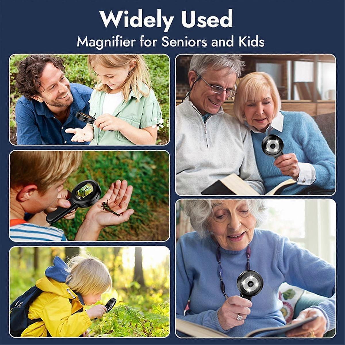 Digital Microscope 100X Coin Microscope with 2inch Screen Magnifying Glass with Light (White & UV) Compatible