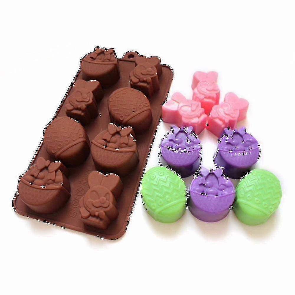 8-hole Easter Egg Bunny Chocolate Mold