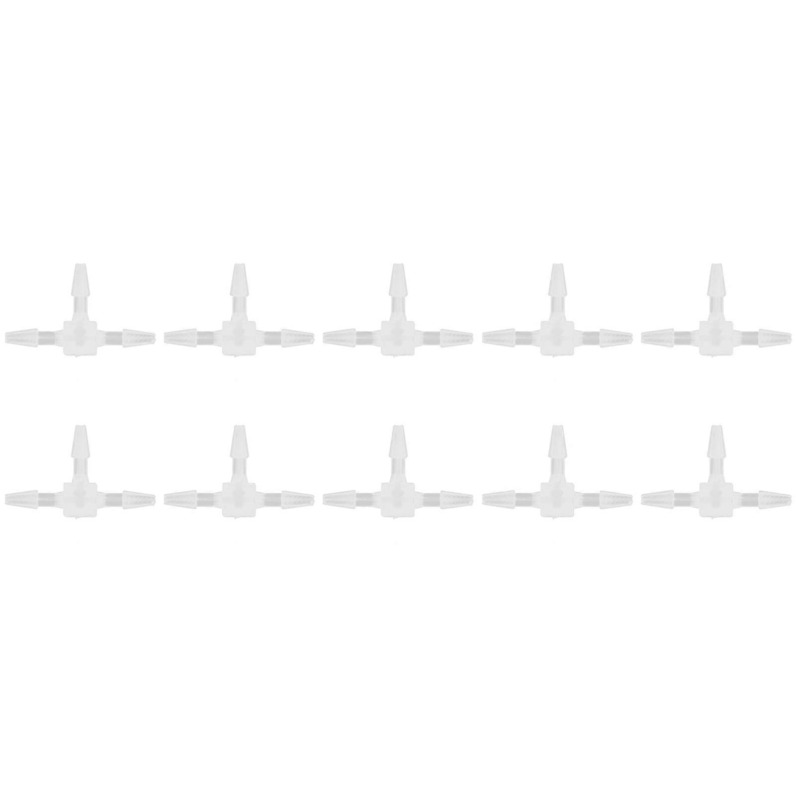 10Pcs 3 Way Plastic Fitting Pressure Temperature Resistant T Shaped Tee 1/2 Barb Fitting1.6