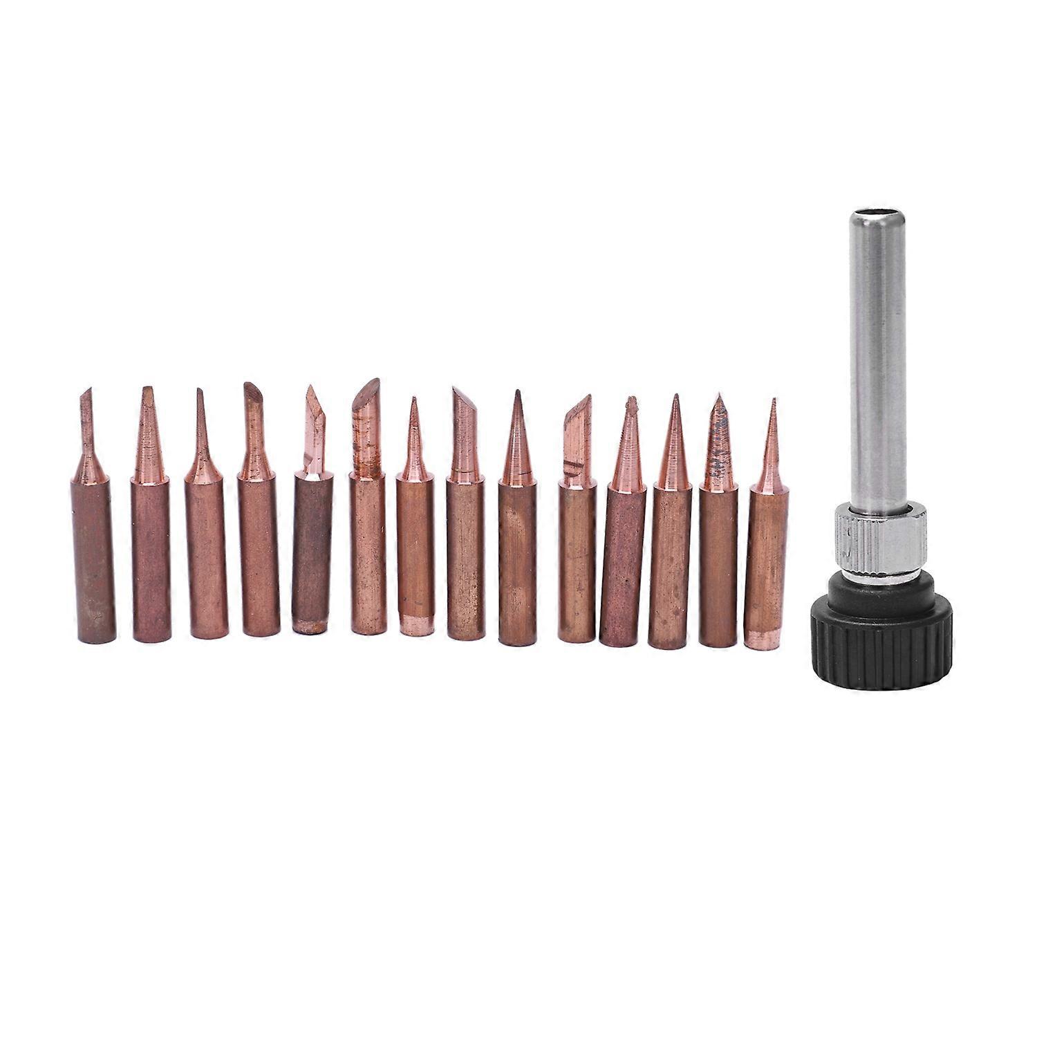 15PCS Pure Copper Solder Iron Tip 900M Tip For Soldering Rework Station For 936  937  938  969  8586  852D