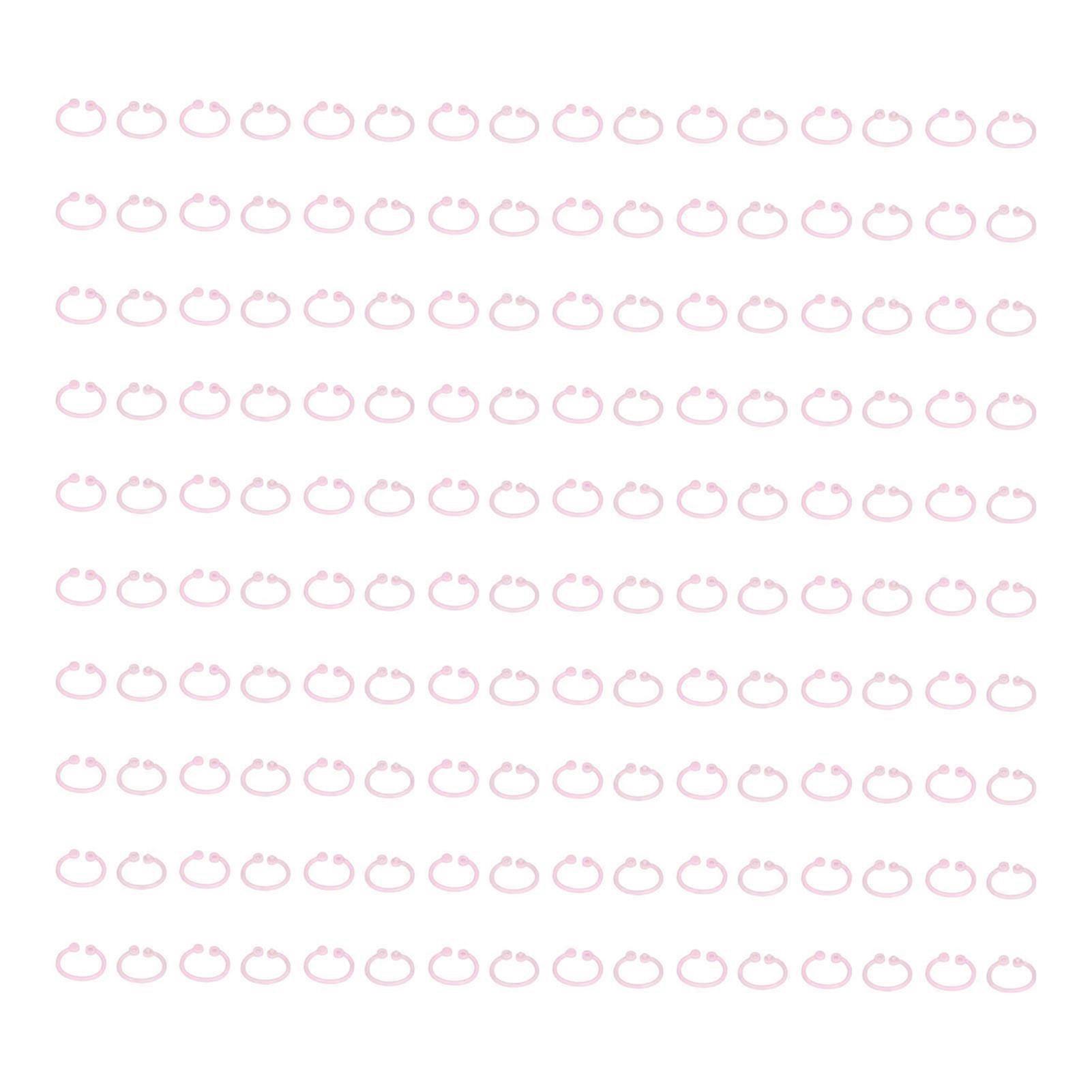 160Pcs Binder Rings PE Material Durable Easy Operation Wide Application Book Rings for Keys DocumentHYH-15(Pink)
