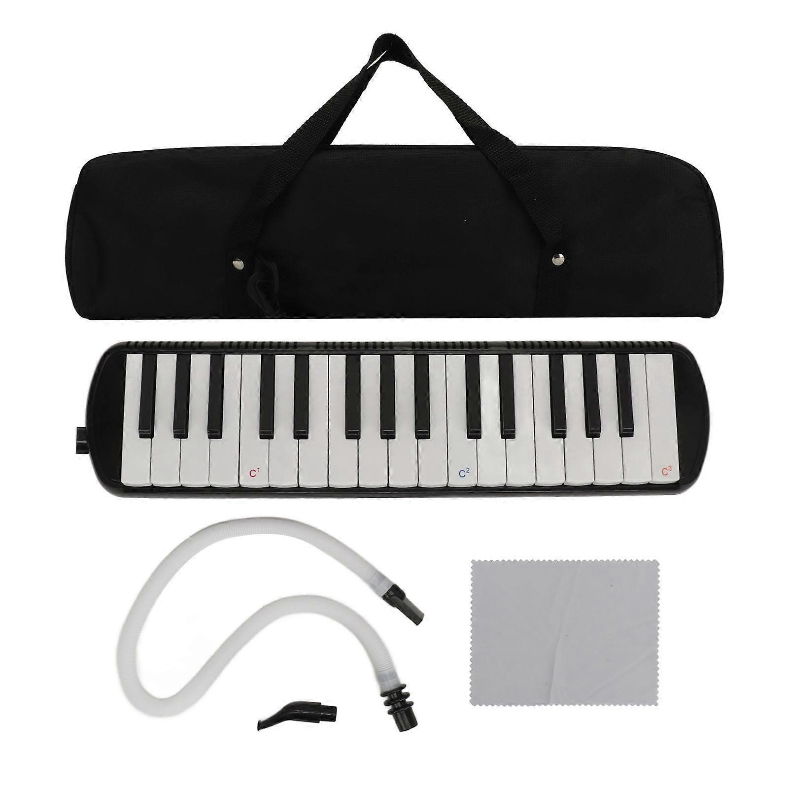 Melodica 32 Key School Student Kids Beginners Multifunctional Musical Instrument Black