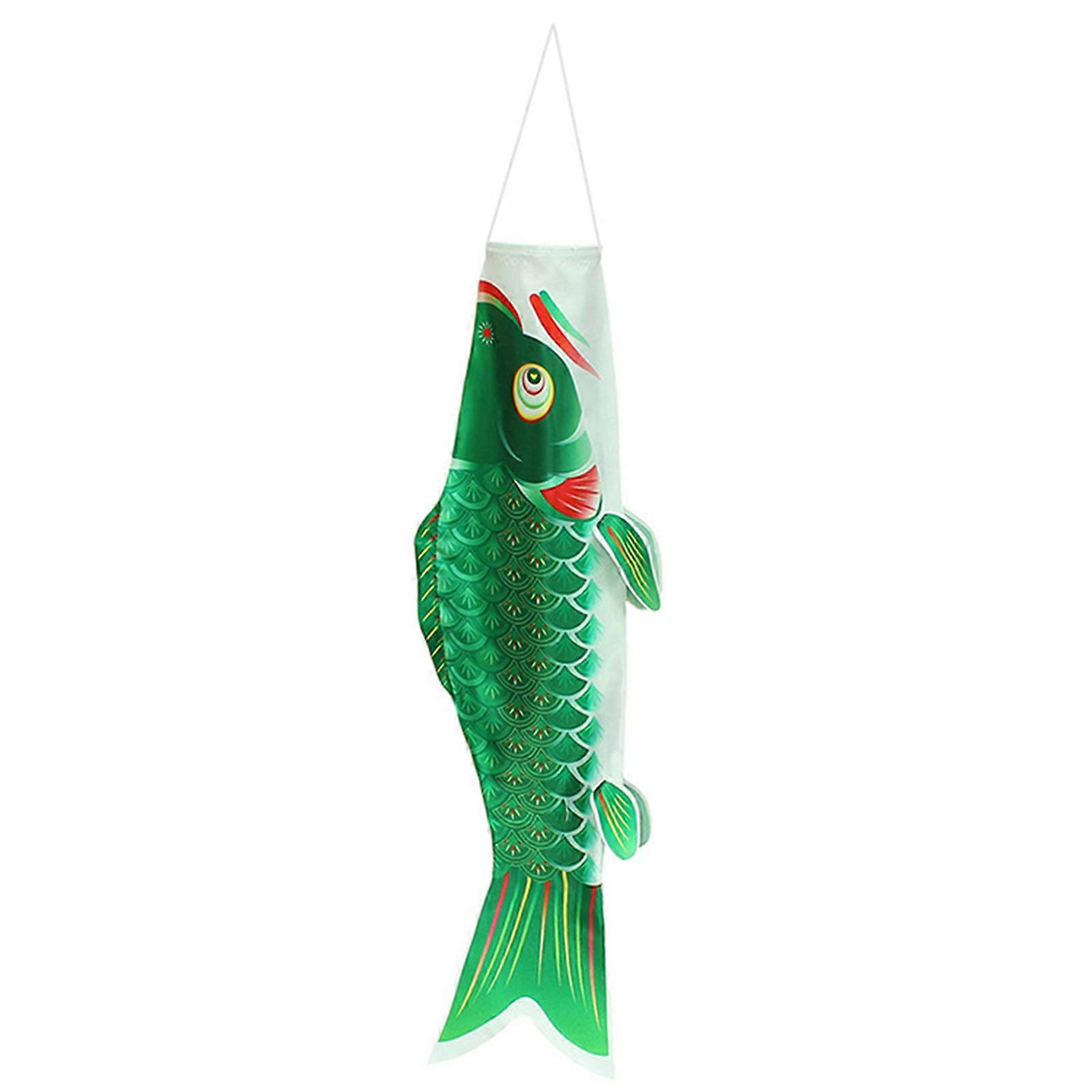 Japanese Carp Windsock In the Breeze Fade Resistant Fishy Koi Windsock Traditional Hanging Flag & Banner