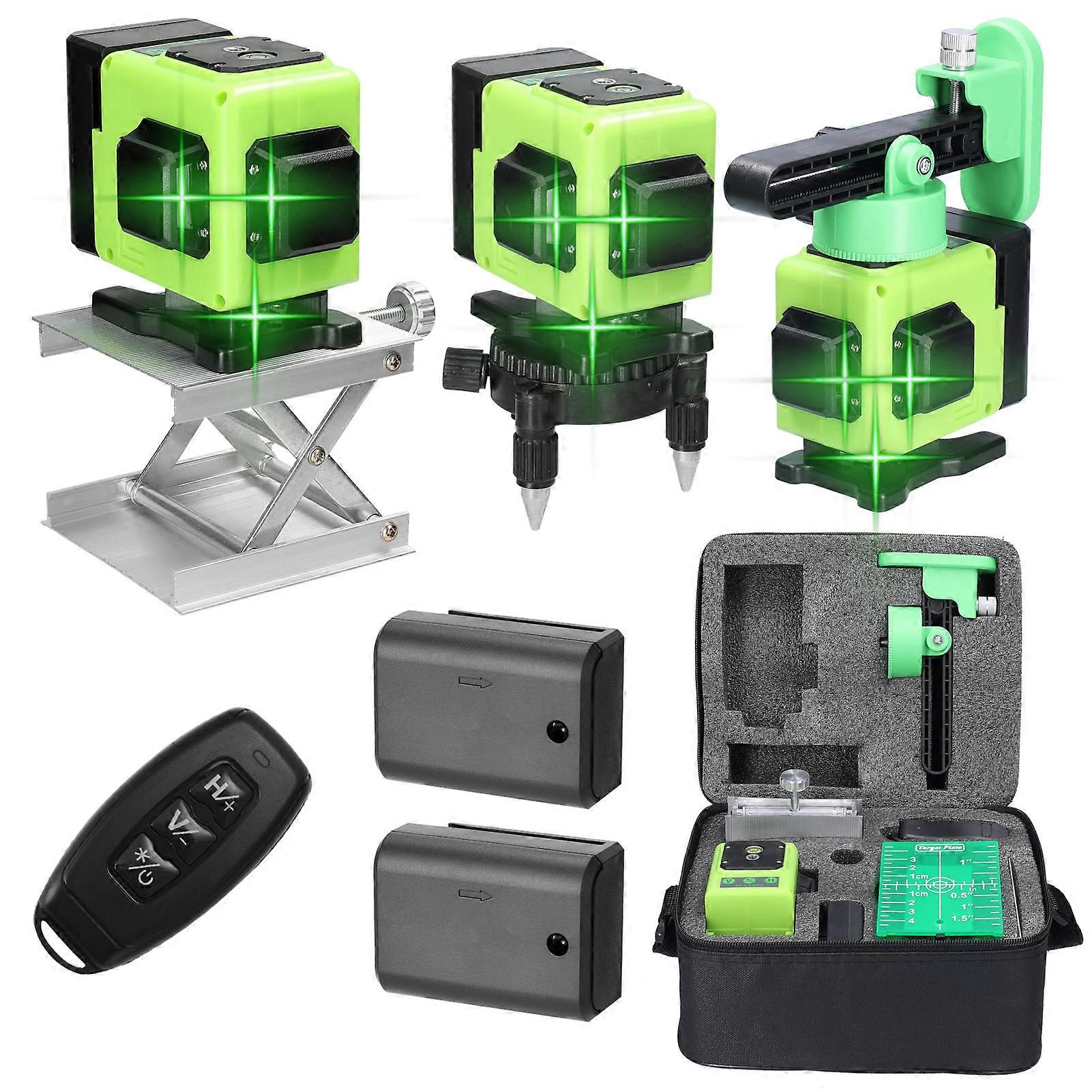 Mini Multifunctional 12 Lines Laser Level 3 Self-leveling Machine USB Rechargeable Lithium Battery Leveling Tool with Vertical Horizontal Lines
