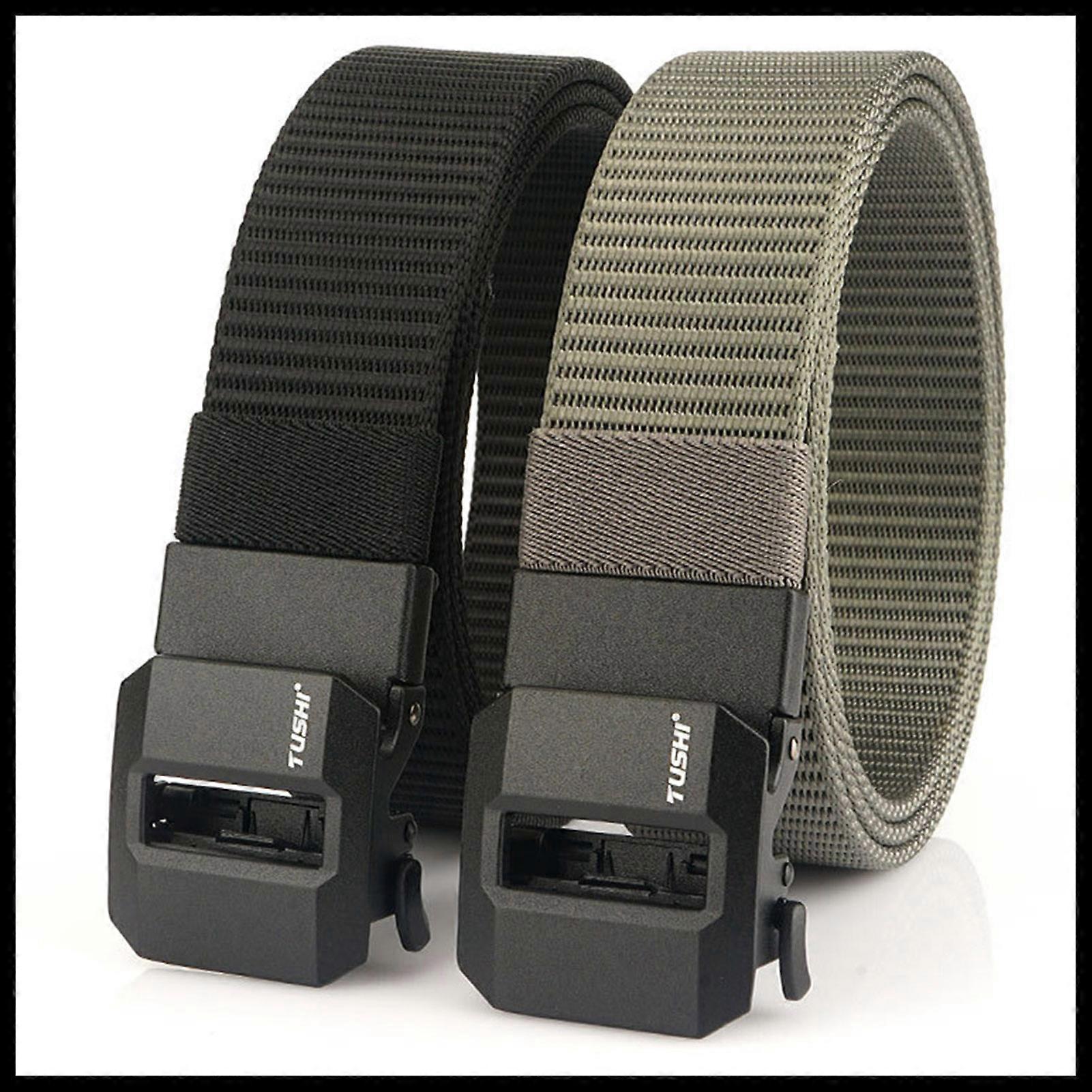 Men\'s Woven Nylon Belt Width Training Leisure Adjustable Casual Weave Belt for Jeans Pants Shorts