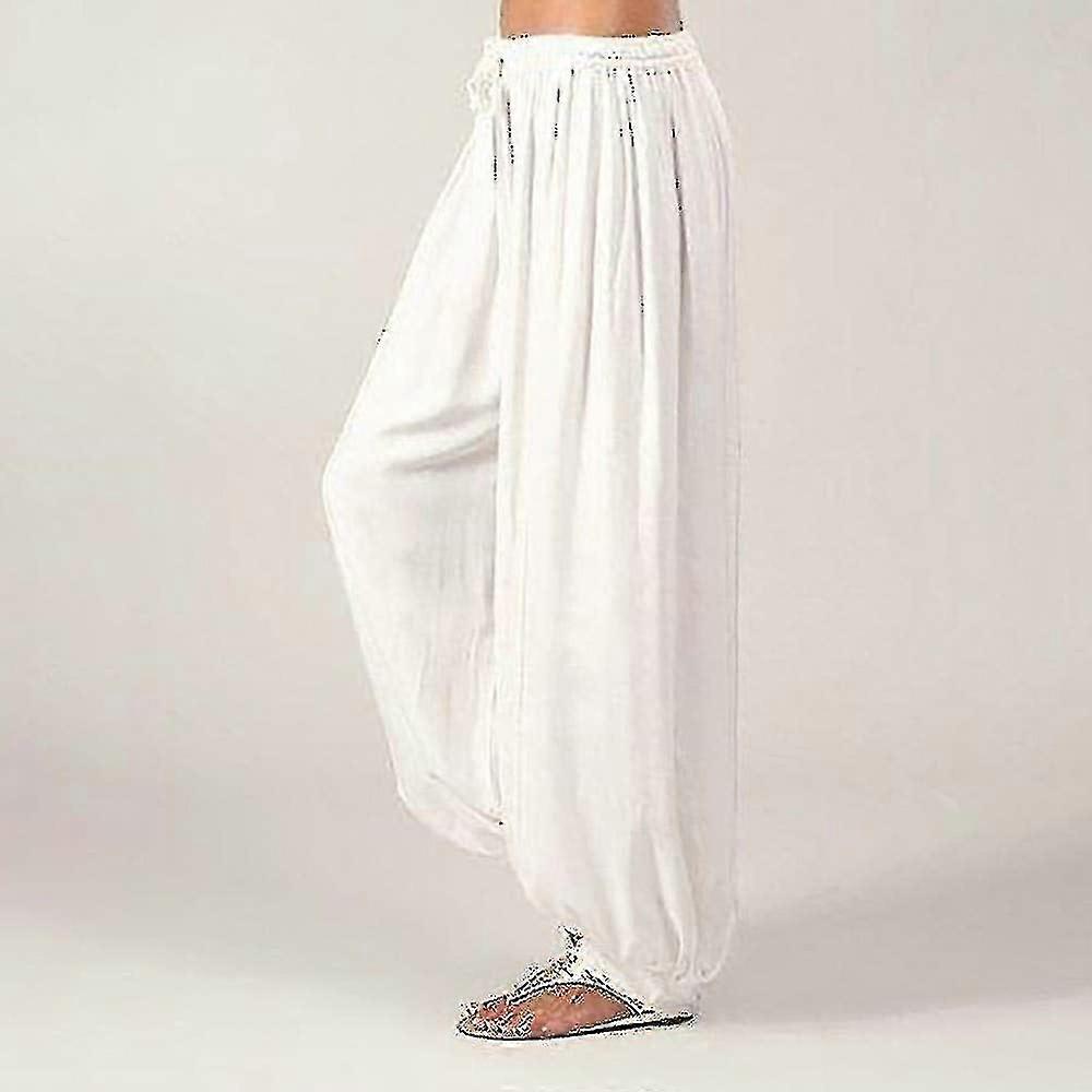 نسائي اليوغا السراويل الرباط حريم فضفاض زومبا الرقص الشرقي اليوغا سروال قيعان أخضر أبيض أسود الشتاء الرياضة ملابس رياضية فضفاضة صالح / عارضة / Athl