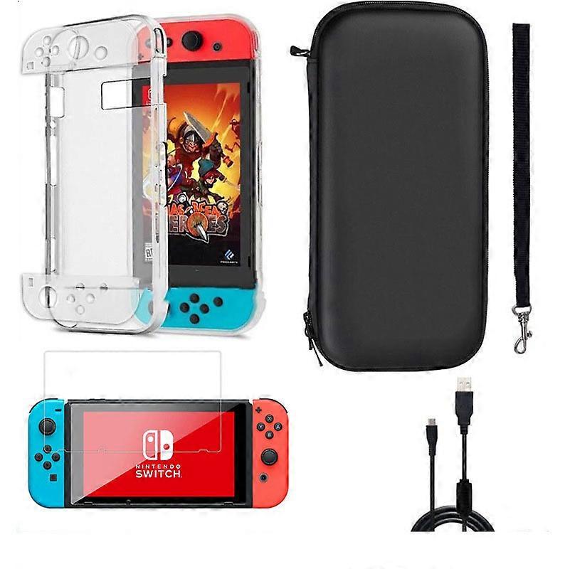 Carrying Case Accessories Bag Shell Cover Charging Cable Screen Protector For Nintendo Switch