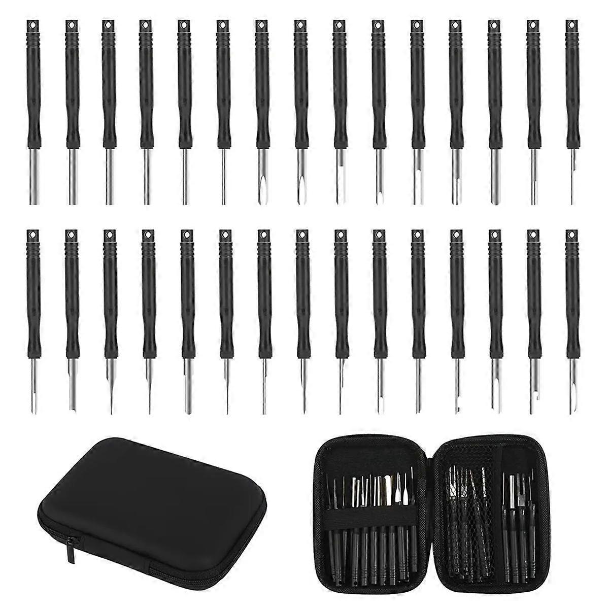 30Pcs Bag Car Terminal Removal Tool Puller Auto Set Motorist Kit Automotive Repair Tool Car Termina