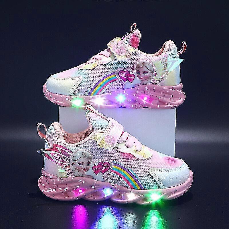 Kids Led Luminous Shoes Sneakers Flashing Children Girls Light Up Trainers Size