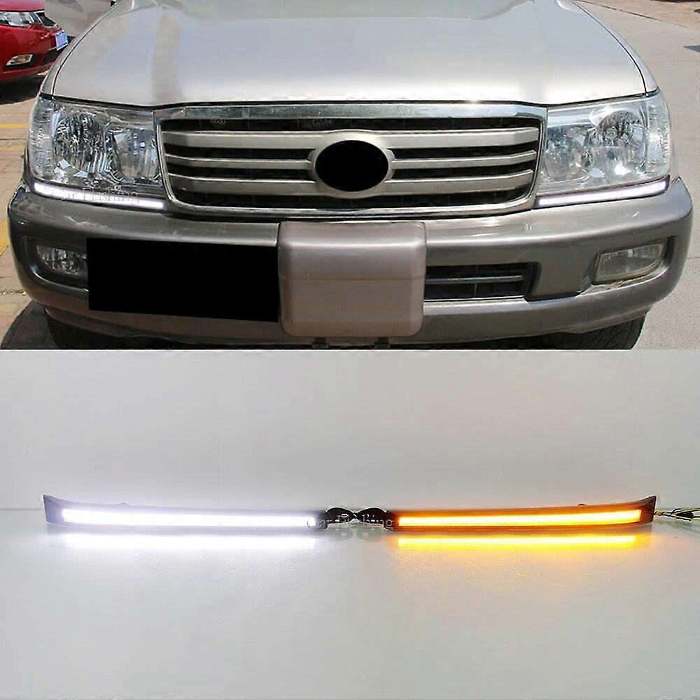 For Toyota Land Cruiser 4500 4700 100 LC100 FZJ100 UZJ100 98-07 Dynamic Turn Signal Car DRL LED Daytime Running Light Fog Lamp