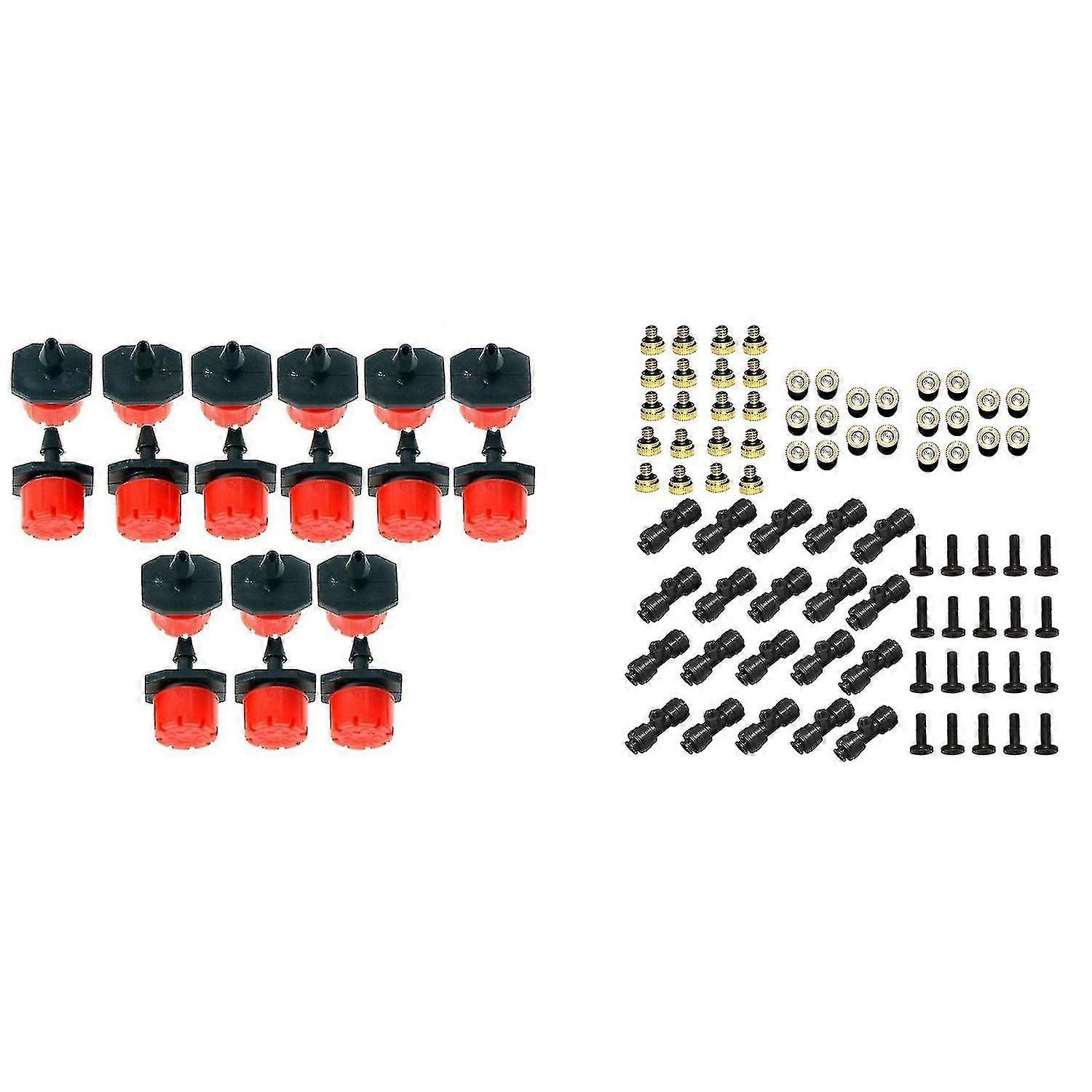 75 Pcs Micro-flow Adjustable 8-holes Emitter Irrigation Sprinkler
