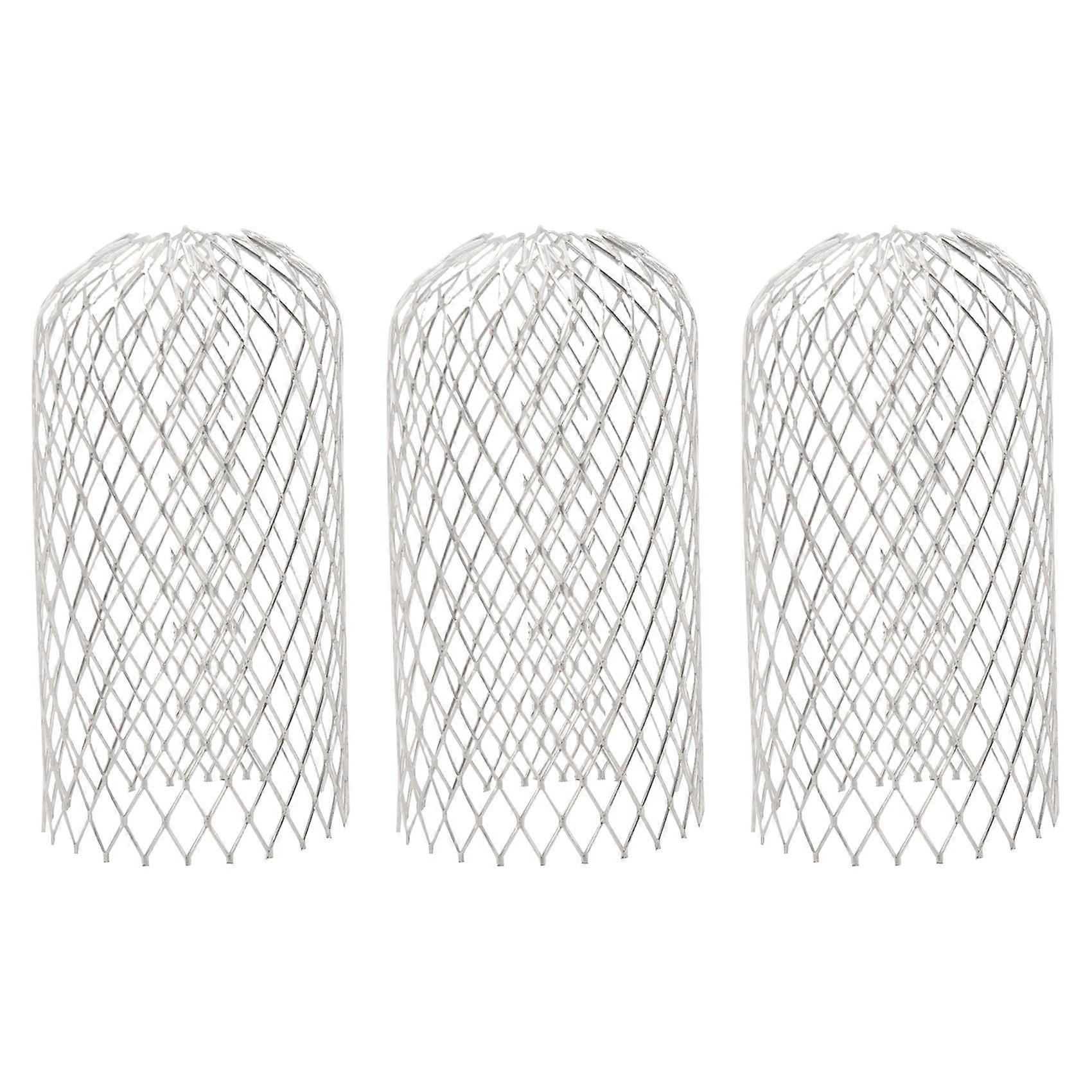 3個の屋根の雨どいガードフィルター3インチ拡張アルミニウムフィルターストレーナーアンチブロッキングリーフドレインD