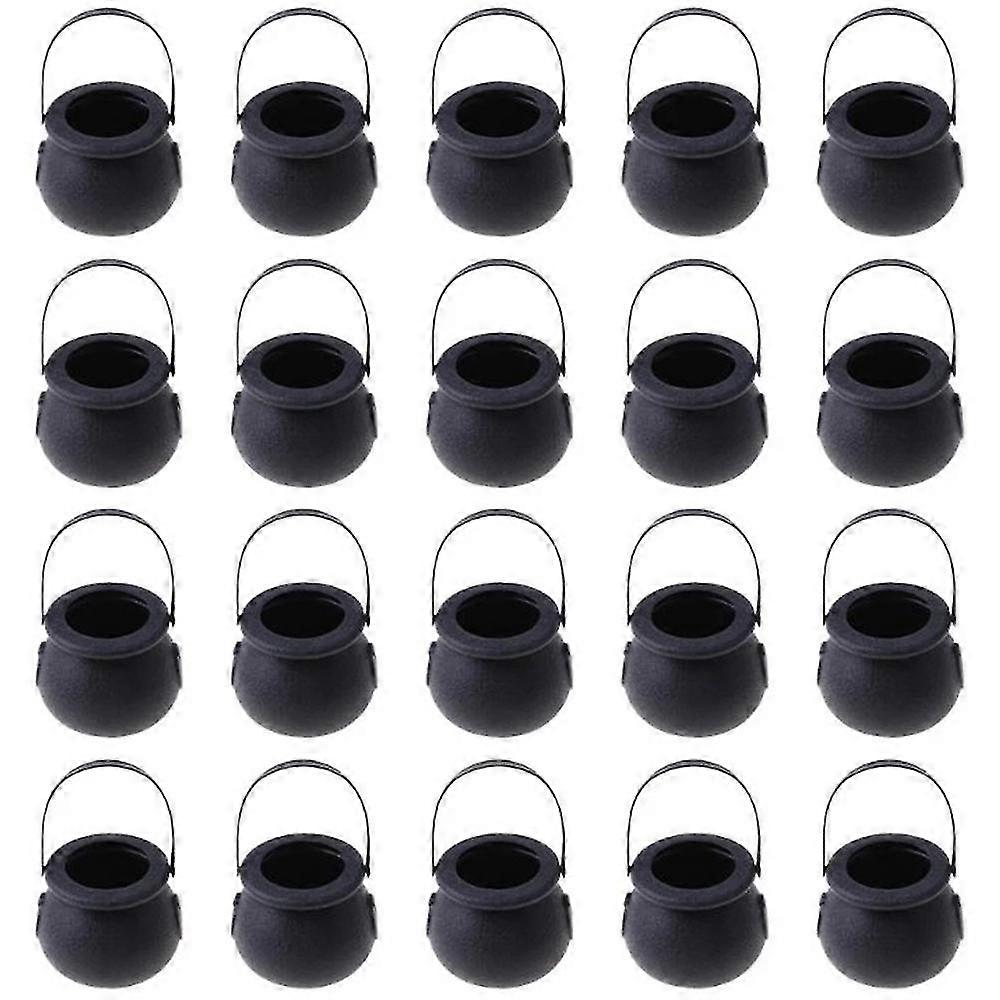 20 Pcs Mini Kettles Witch Skeleton Cauldron Holder Pot With Handle For Easter St Patrick's Day Party