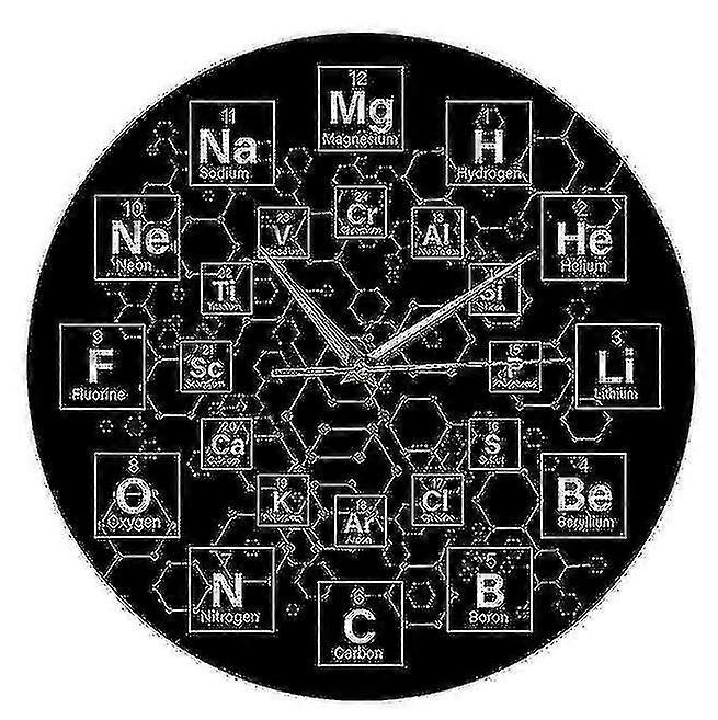 Periodic Table Of Elements Home Wall Decoration Clock