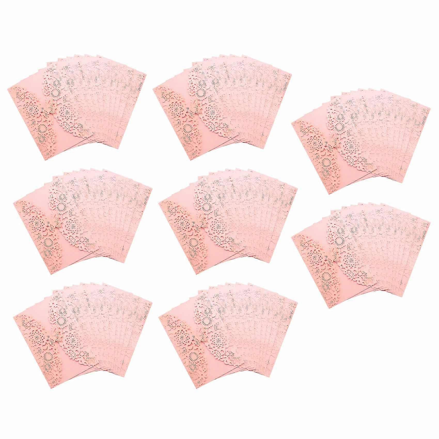 80pcs Delicate Carved Butterflies Romantic Wedding Party Invitation Card Envelope Invitations For W