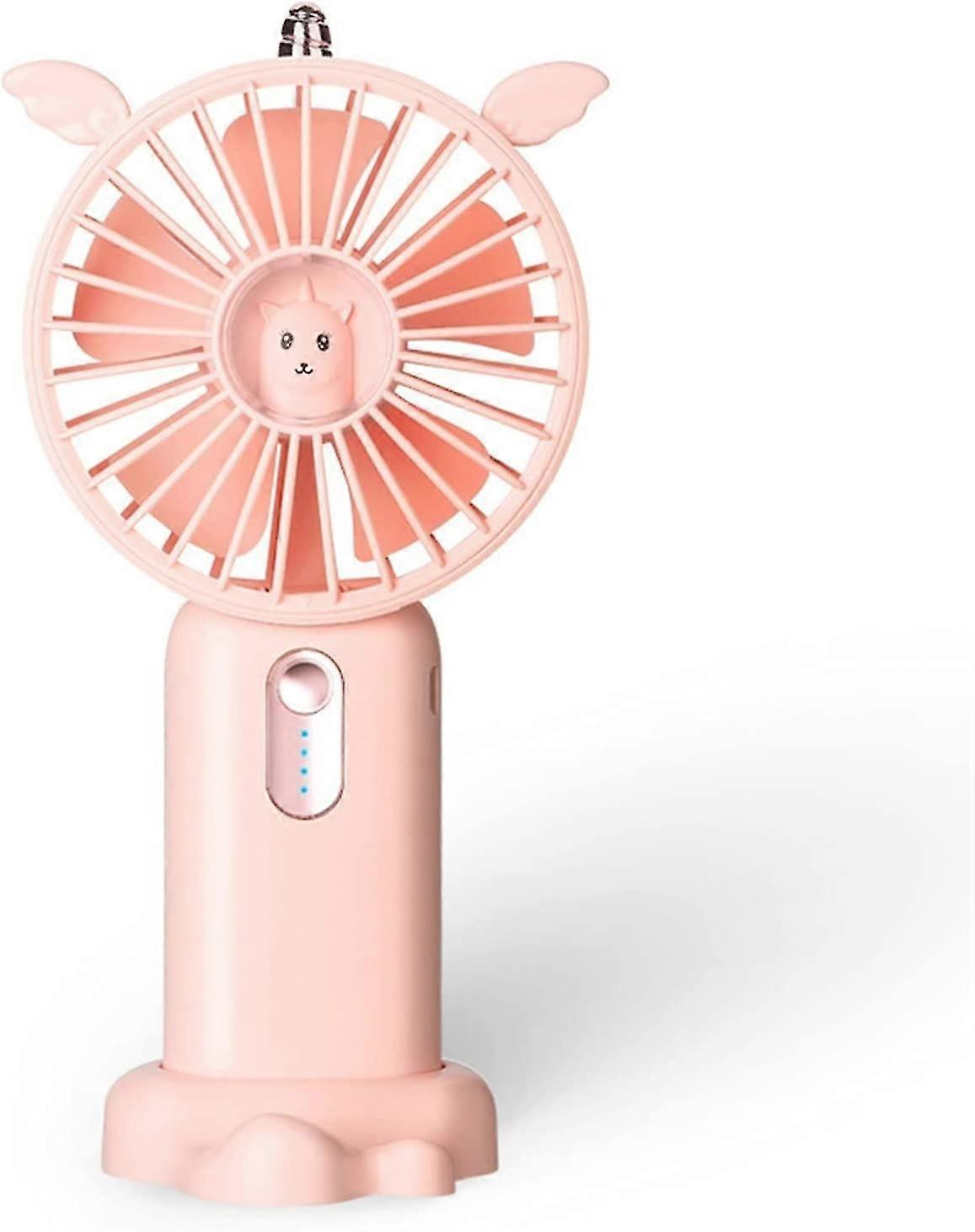 Mini Portable Pocket Fan Loading Decore (color: Girlish Pink)