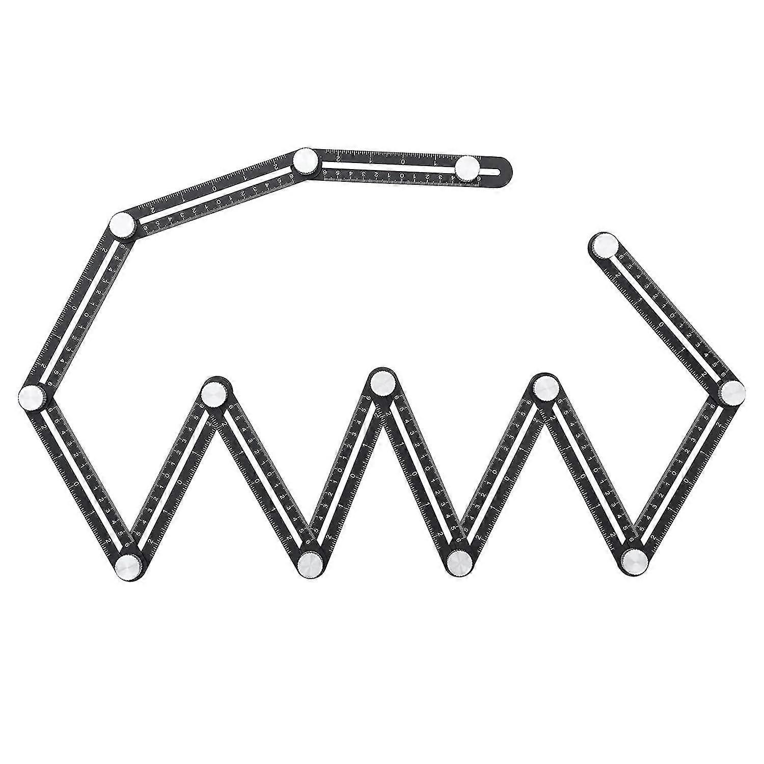 multi-angle measuring ruler,12-sides protractor tool improve aluminum alloy universal opening locator