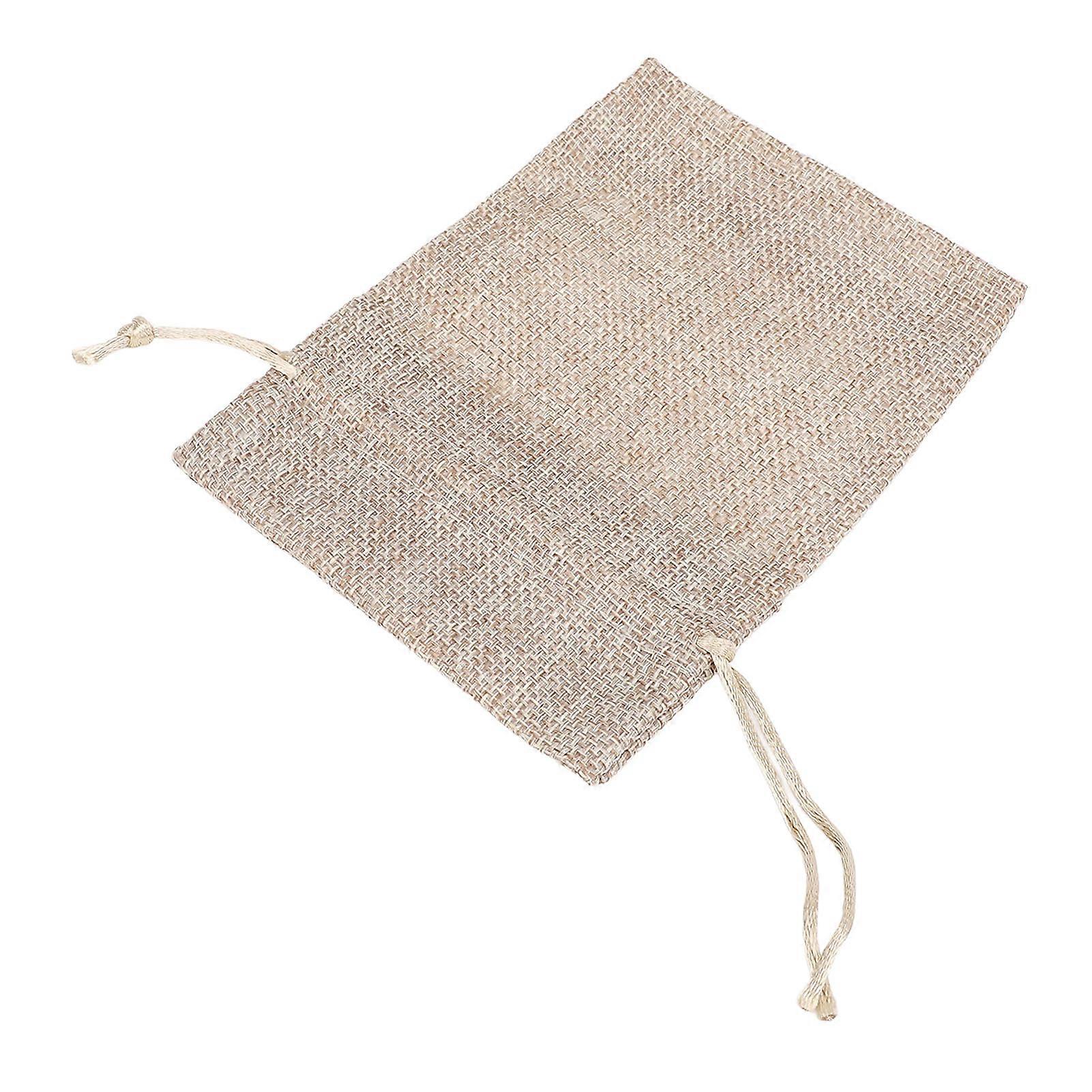20pcs Burlap Bags Burlap Gift Bags Single Side Window Burlap Pouches with Drawstring for Jewelry Makeup Candy