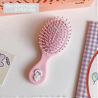 Detangler escova de cabelo portátil Air Bag almofadado massagem pente bonito dos desenhos animados Paddle escova de estilo