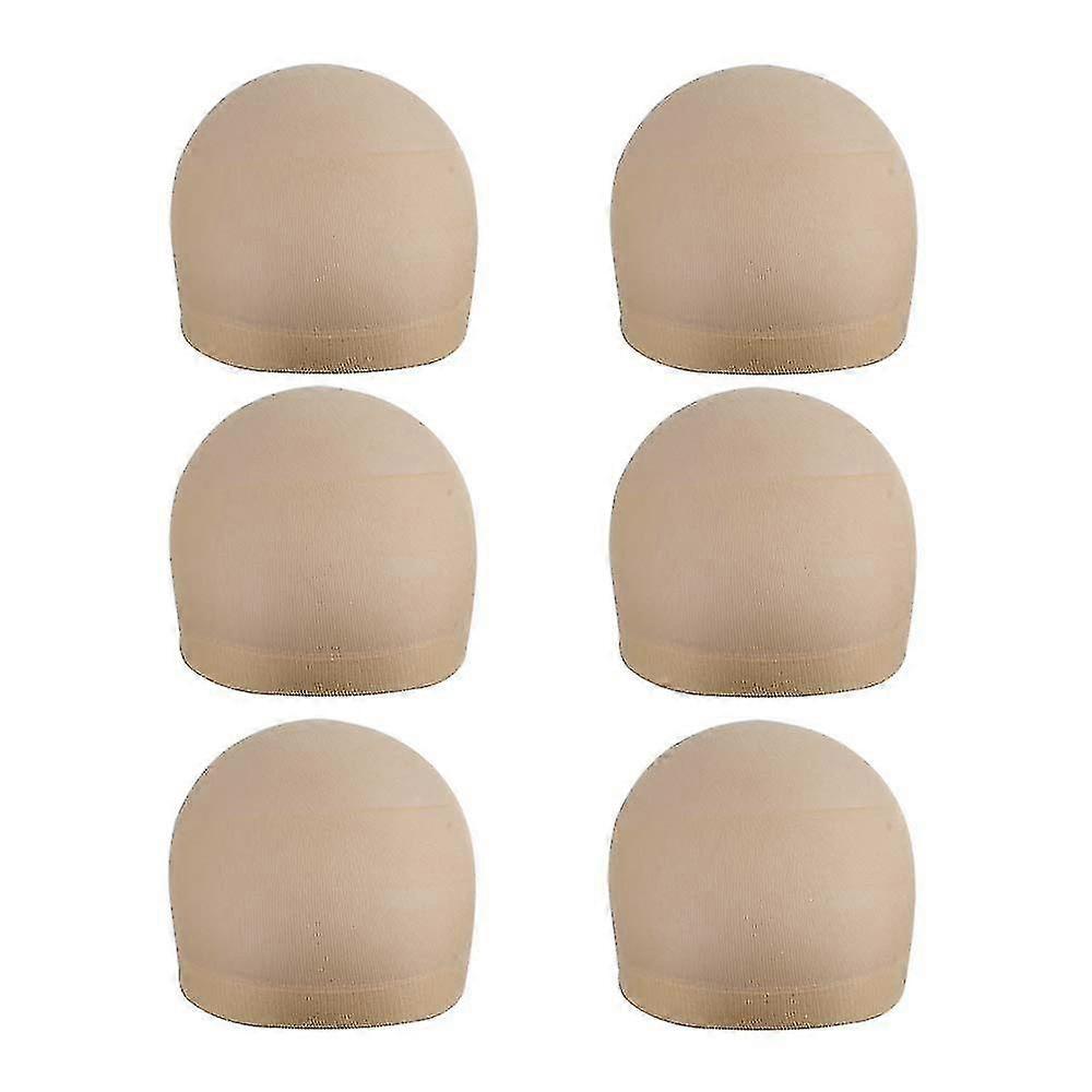 Bamboo Fiber Wig Cap Comfortable Elastic Wig Cap Wearing Under Wigs (beige)