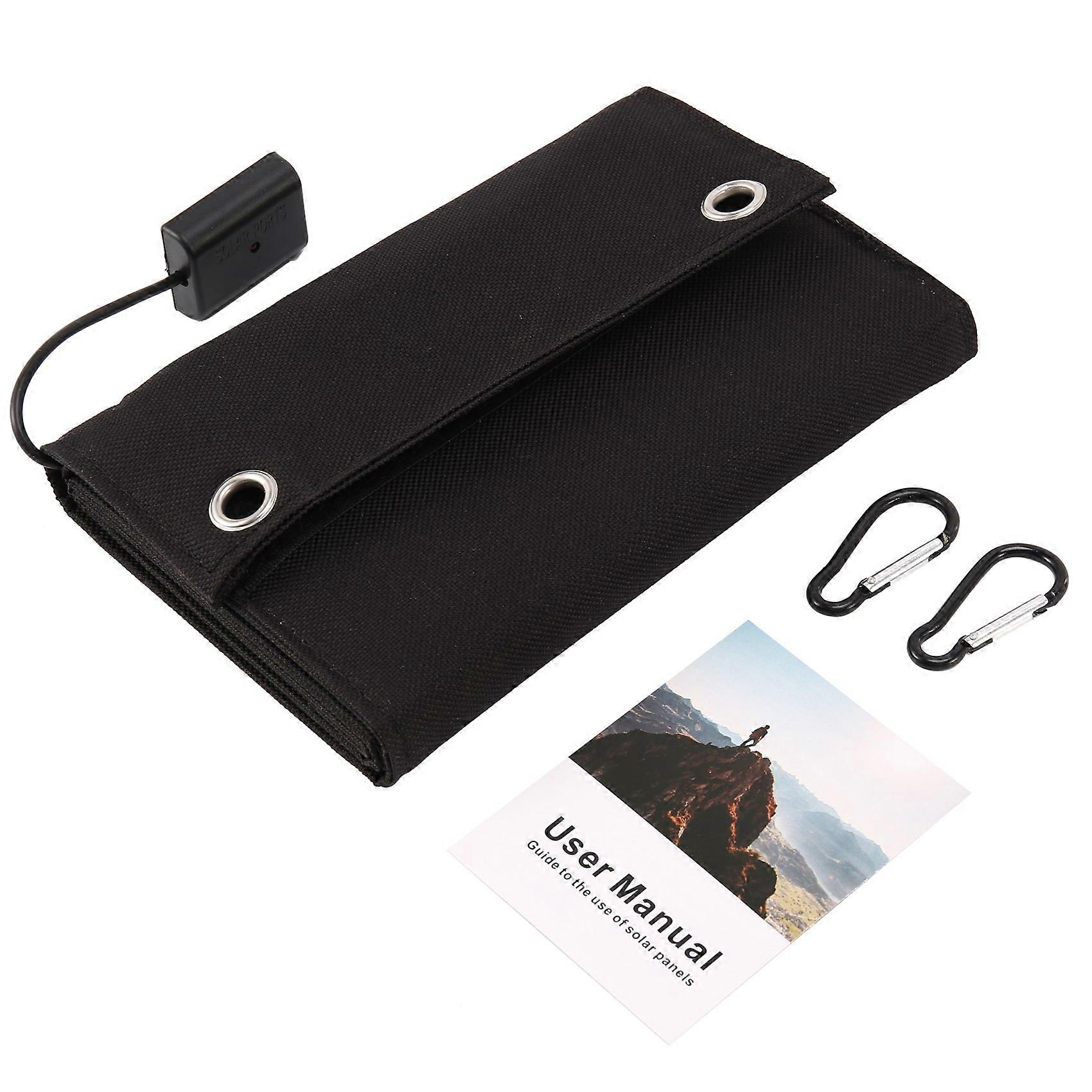 12W折りたたみ式USBソーラーパネルポータブル折りたたみ式防水ソーラーパネル充電器屋外モバイル電源B