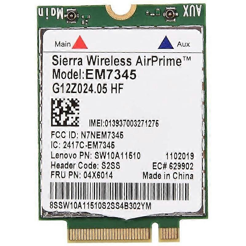 Network Card, EM7345 4G LTE WWAN Card Module for Thinkpad X250 X1C W550 T450 X240 T440 Support for