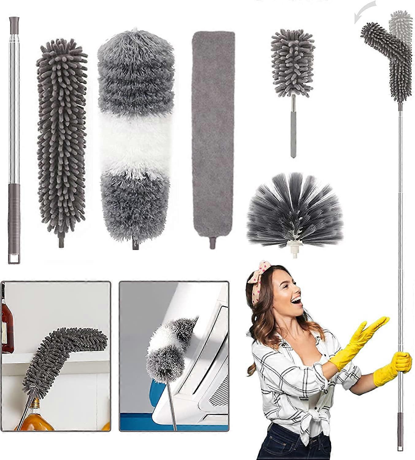 Telescopic Duster Kit - Washable Microfiber Duster (5pcs)