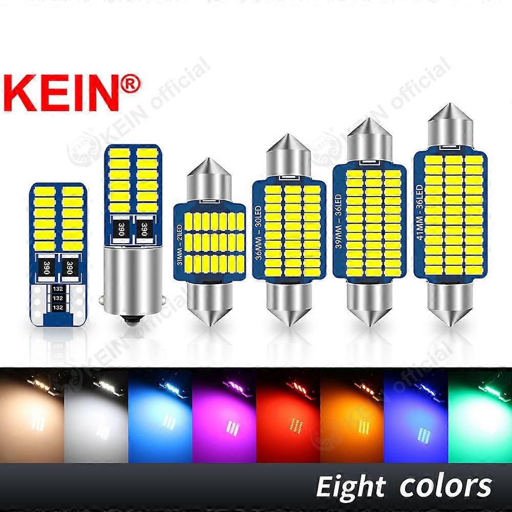 KEIN T10 Led Interior Bulb Festoon BA9S SV8.5 C5W C10W WY5W W5W T4W 28 31 36 39 41 MM Reading Door Parking car light Signal Lamp
