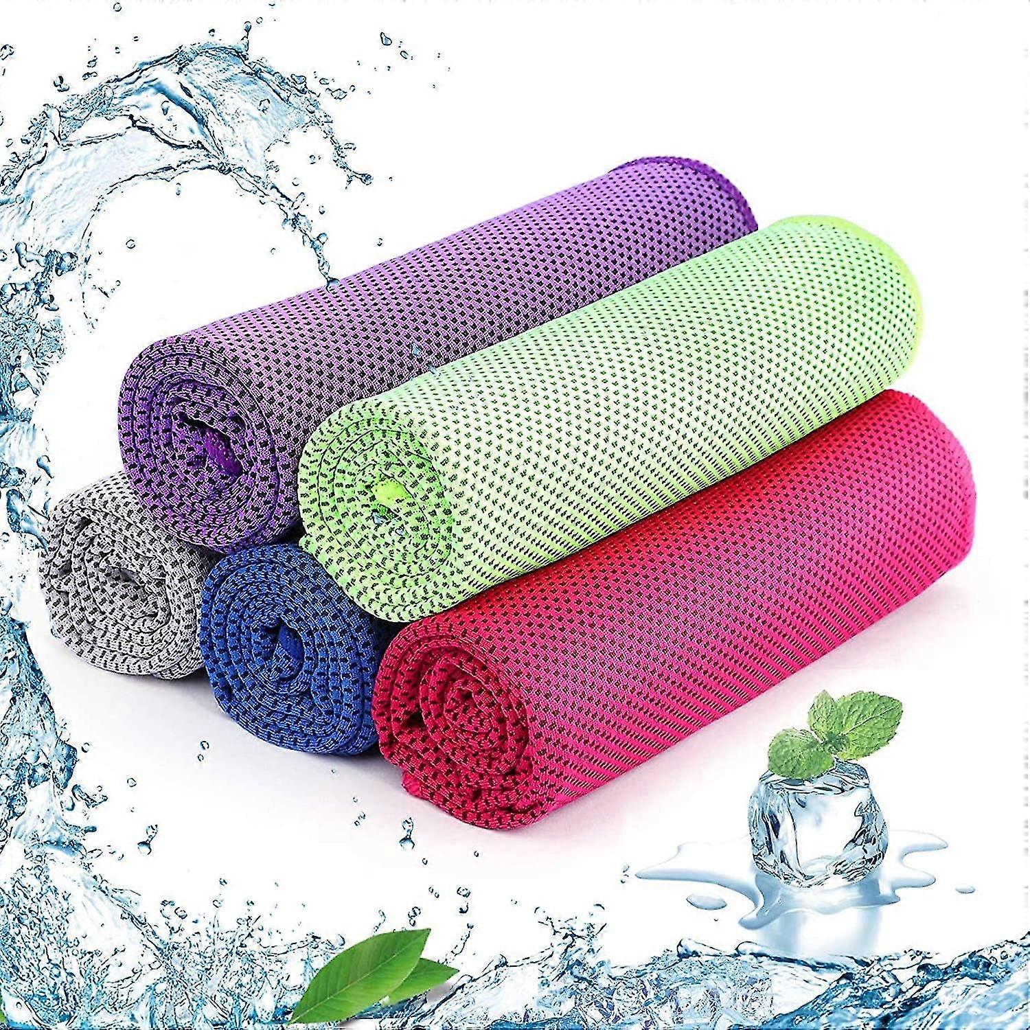 Serviette de refroidissement 4 Pack Instant Relief Microfier Serviettes froides