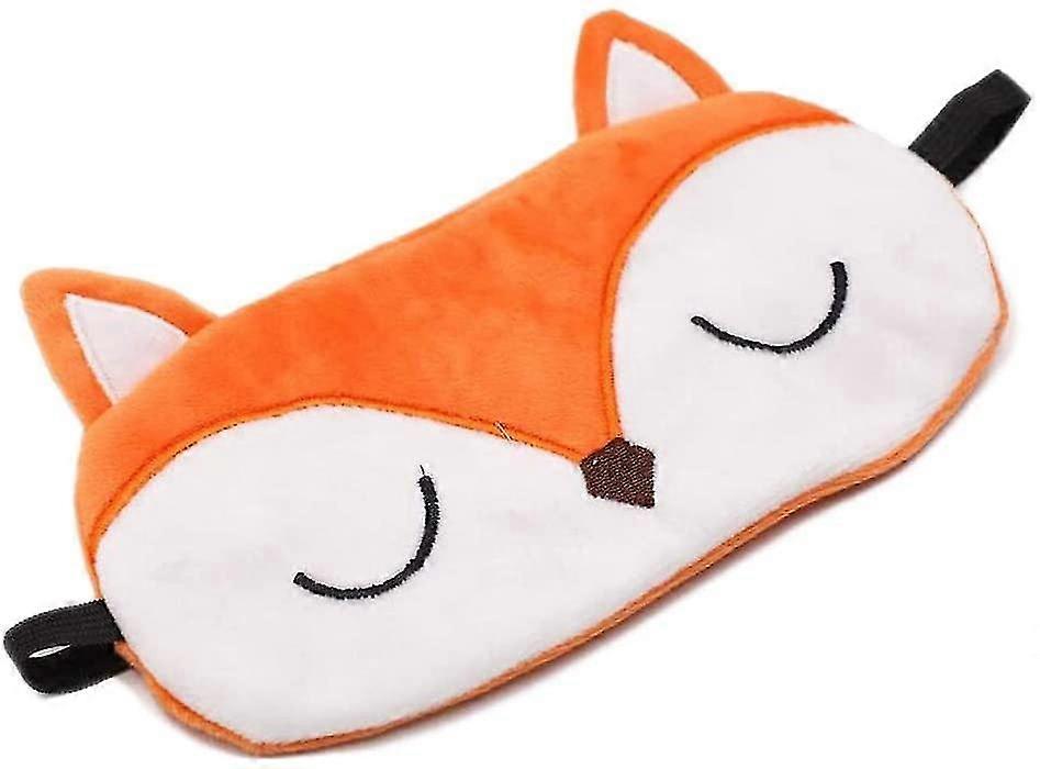 Cute Fox Sleeping Eye Mask Plush Eye Mask Travel Sleeping Mask Soft and Fun, #1