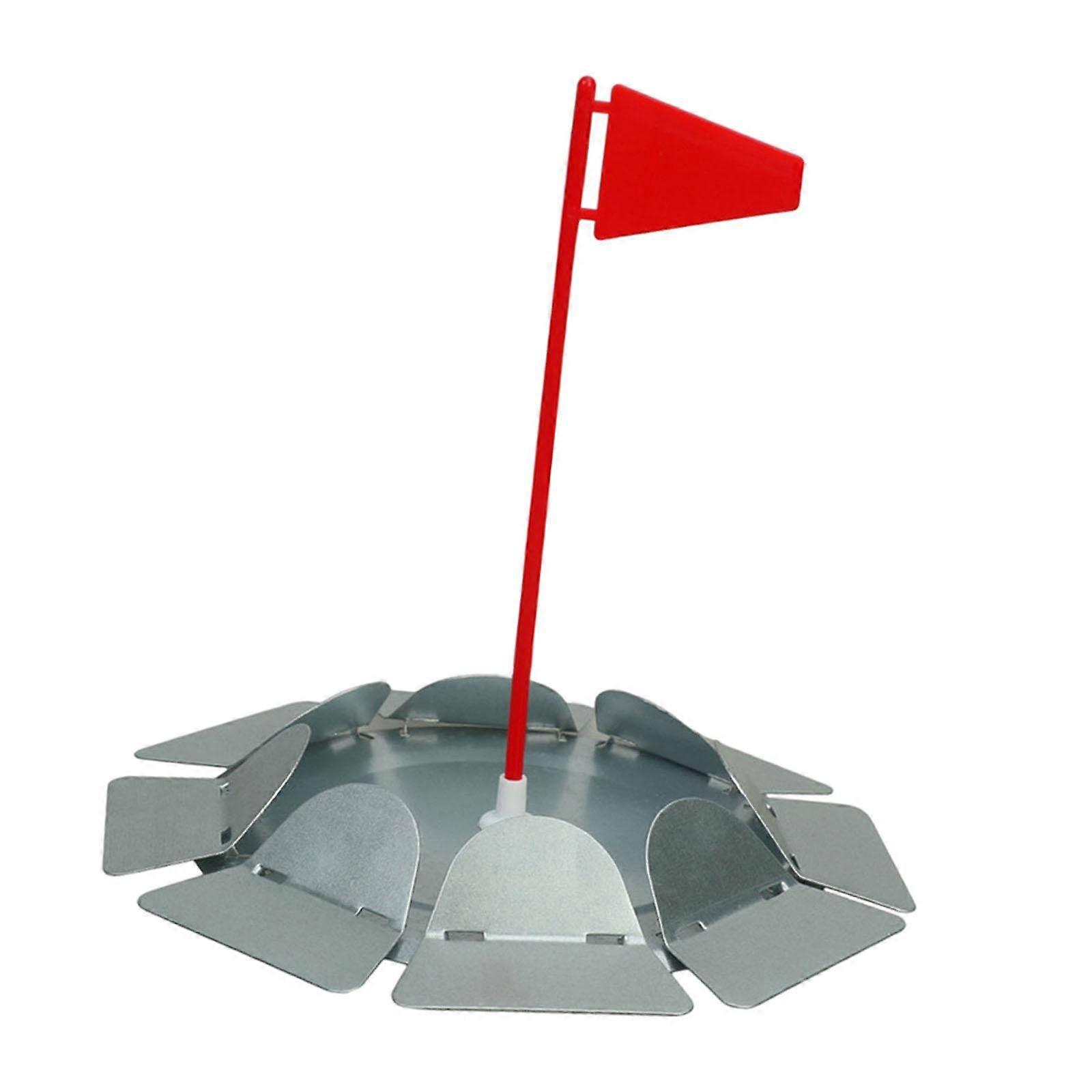 Golf Practice Putting Cup with Flag Golf Putter Training Aid for Yard Office Red Flag