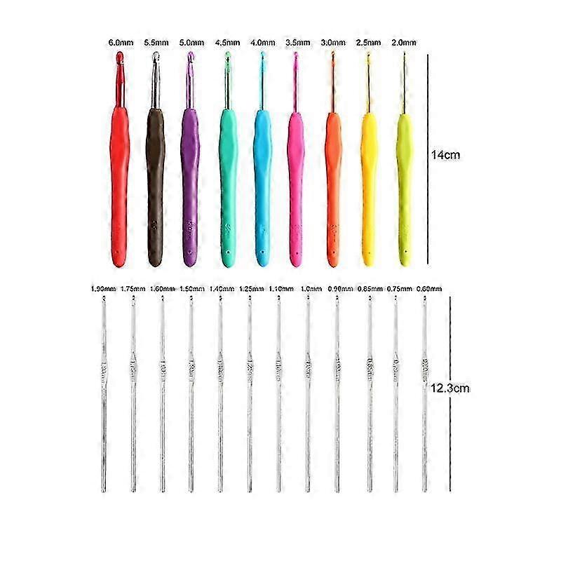Crochet Kit for Beginners, Crochet Hooks, Crochet Hook Set with Ergonomic Soft Handle, Crochet Tool