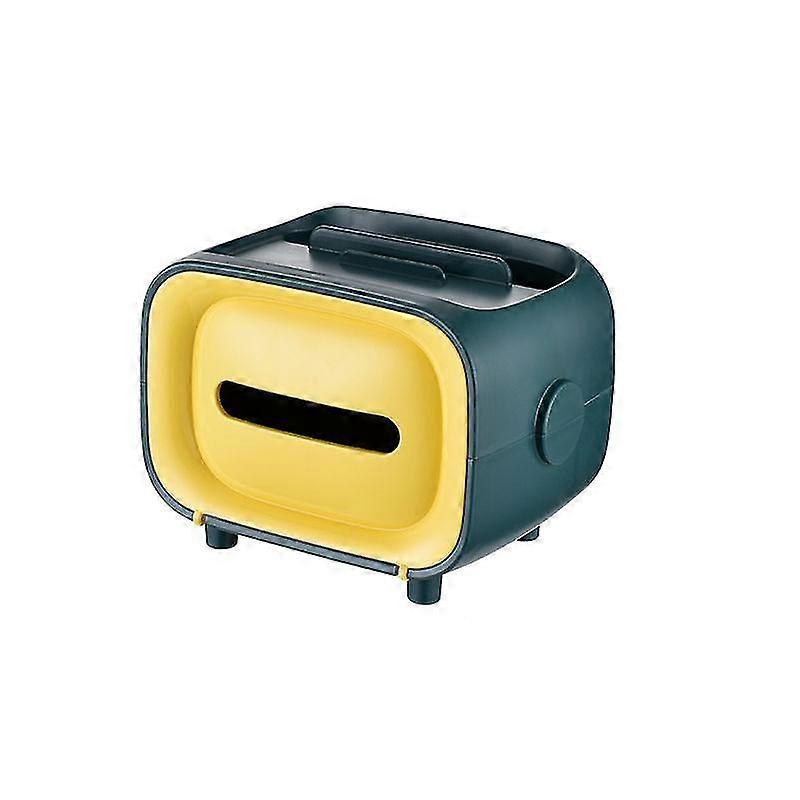 Tissue Box Holder With Multi-Functional Storage Box Mobile Phone Holder