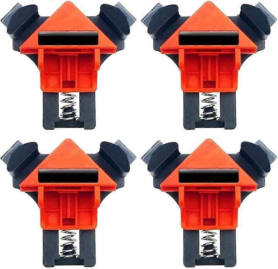 90 Degree Angle Woodworking Corner Clip, Right Angle Clip Fixer, Suitable For Fixing 5-22mm /10-22mm Boardblack&orange4pcs)