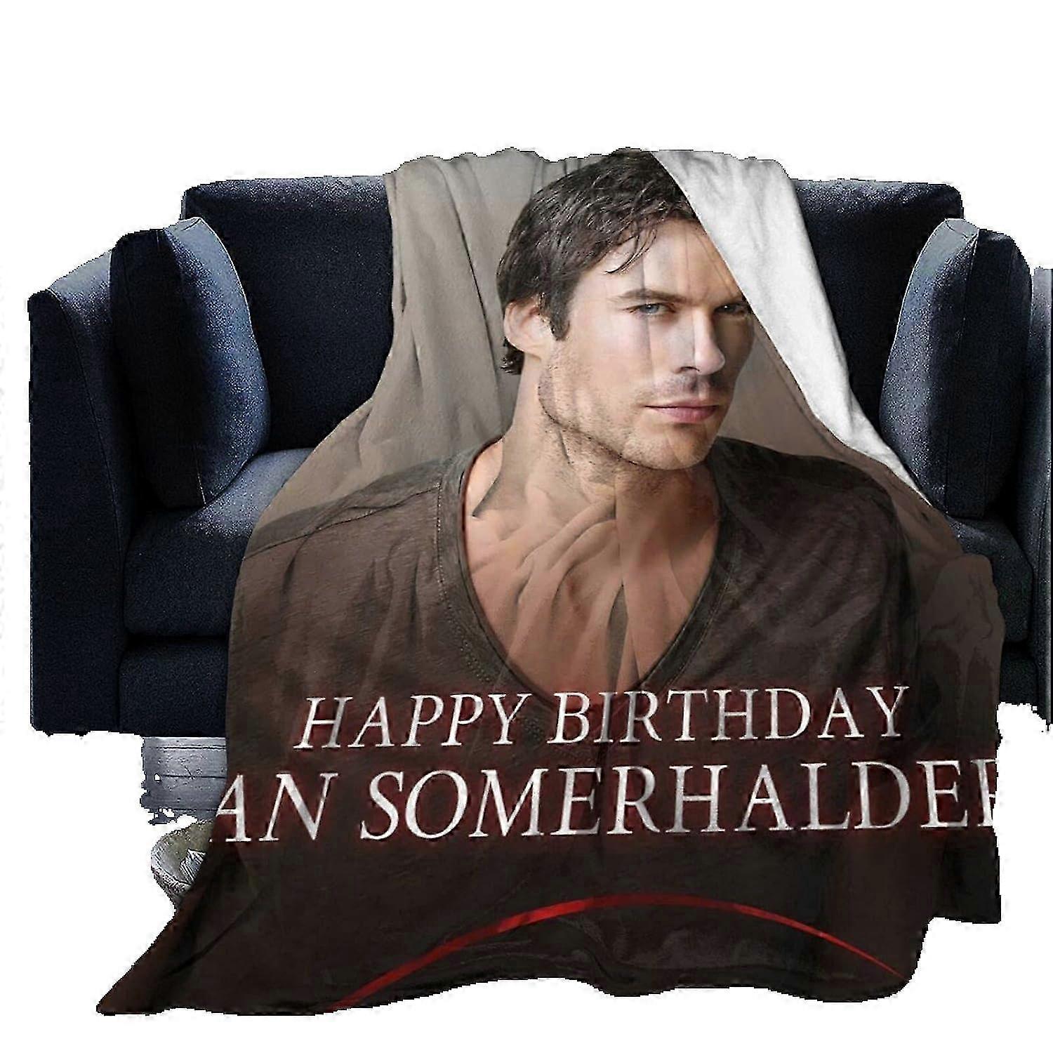 Ian jos-eph somer-halder ultra měkká mikrofleece deka domácí dekorace lehký přehoz na gauč Q20 -CT338jvrivjh2375