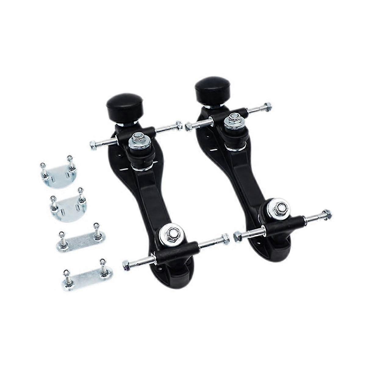 Roller Skate Base Quattro ruote Due file Roller Skate Bracket Skateboard Base Piastra inferiore nera