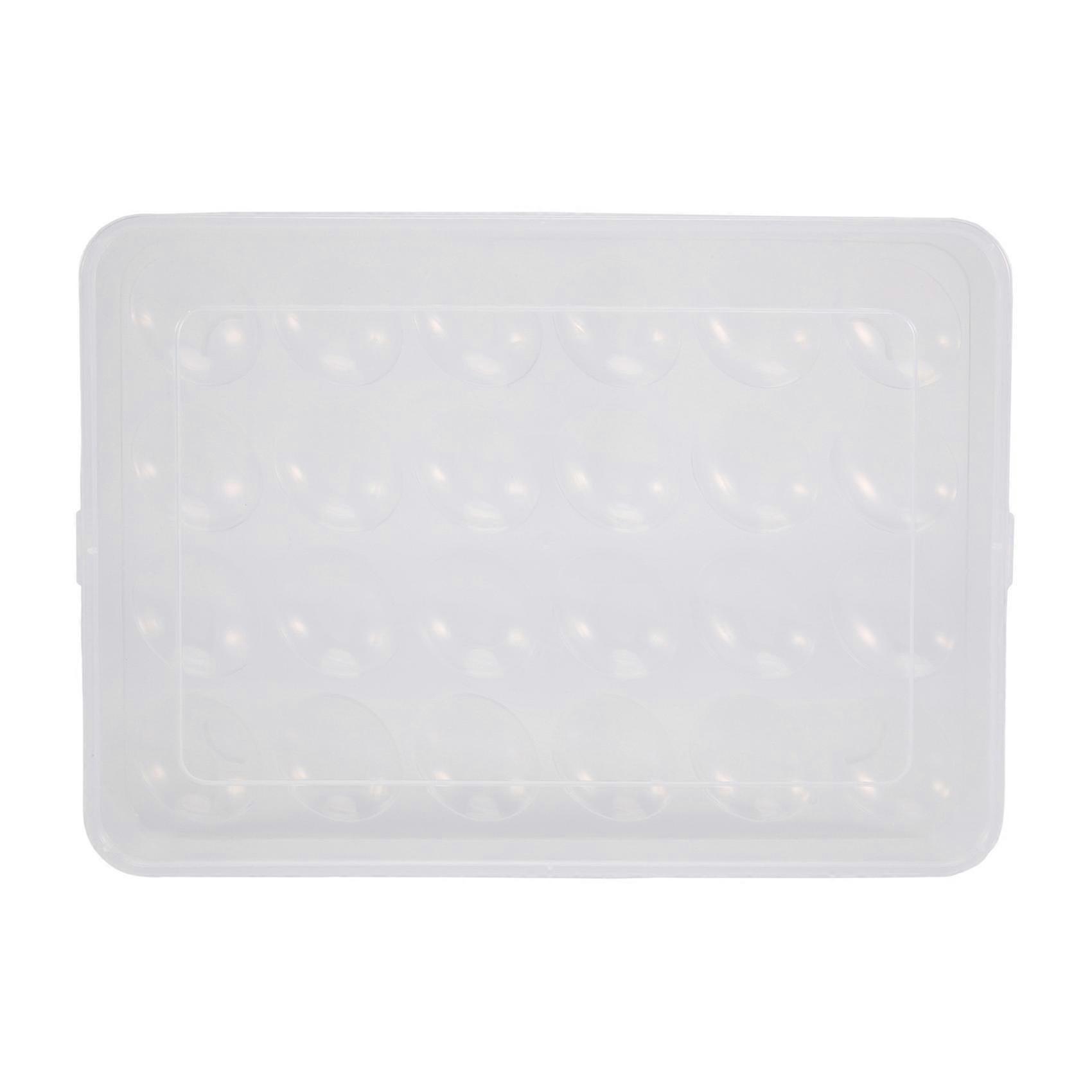 Egg Holder For Refrigerator, Deviled Egg Tray Carrier With Lid Fridge Egg Storage Stackable Plastic