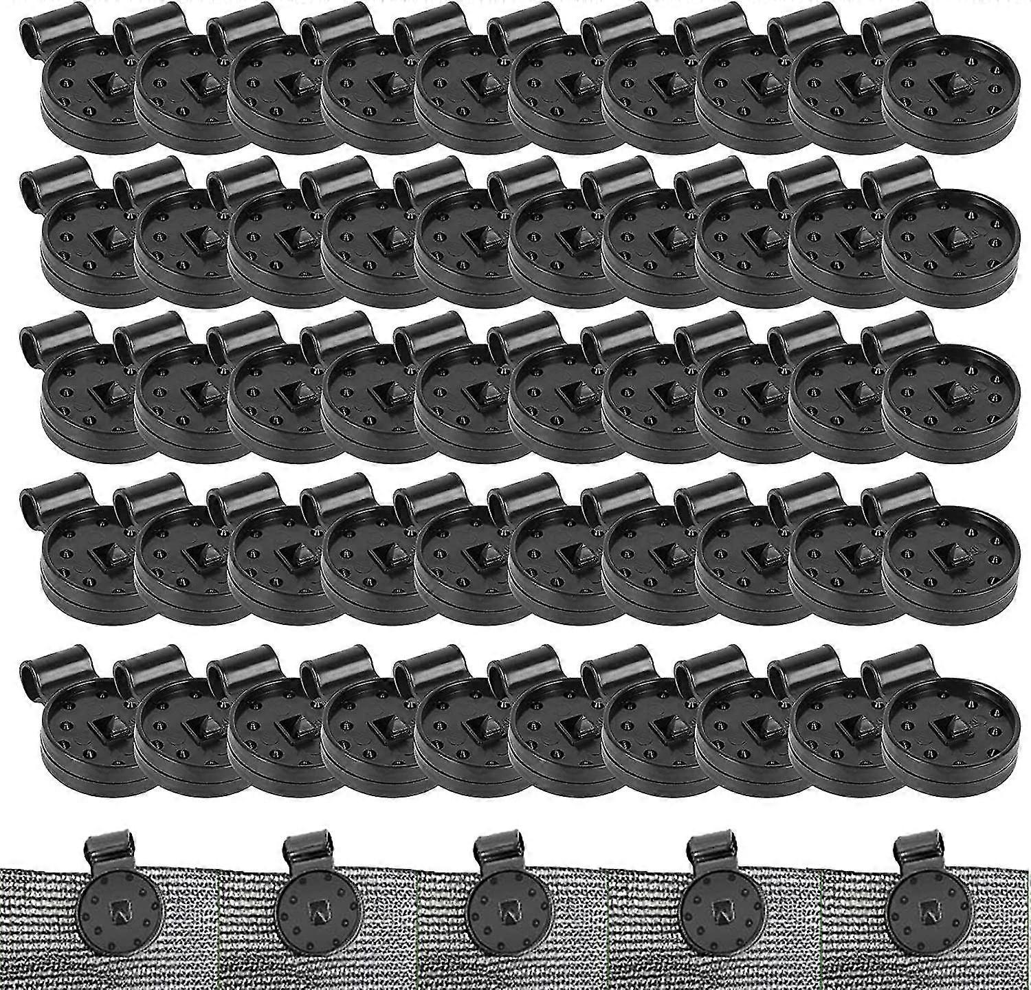 50 Pcs Shade Cloth Plastics Clips,round Plastic Black Clips For Sun Shade Net,greenhouse Film Sunshade Net Clip-ykc-