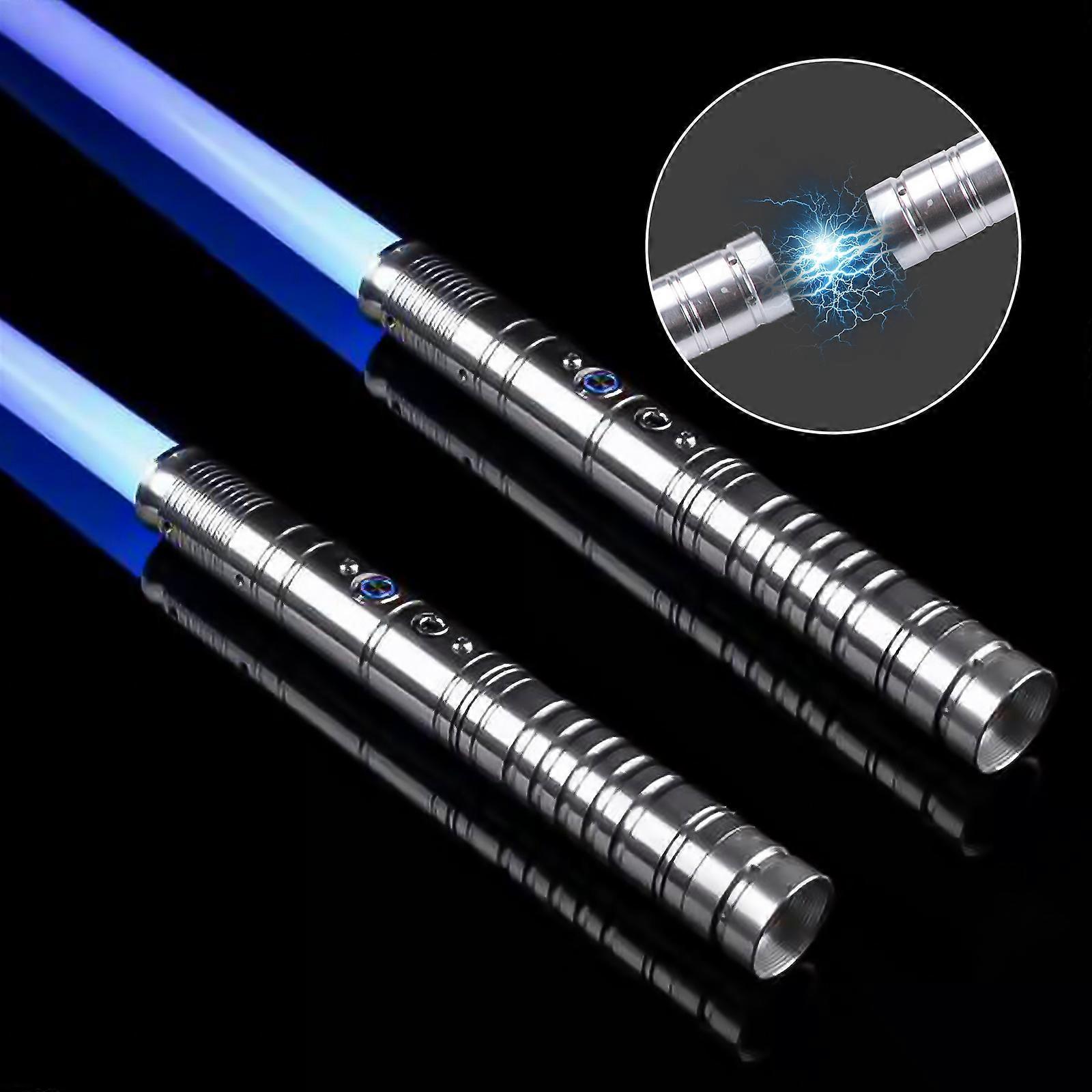 1 / 2Pcs RGB Sabre laser 7/14 Couleur Laser Épée Variable avec Frappe Effet sonore FX Duel Sabre Laser Poignée Métal LED USB Chargement