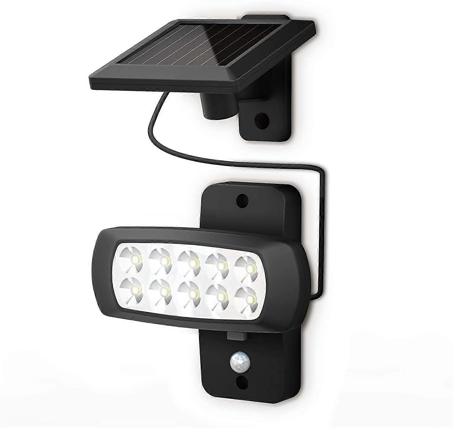 LED Solar Light with PIR Motion Detector - Outdoor Wall Spotlight