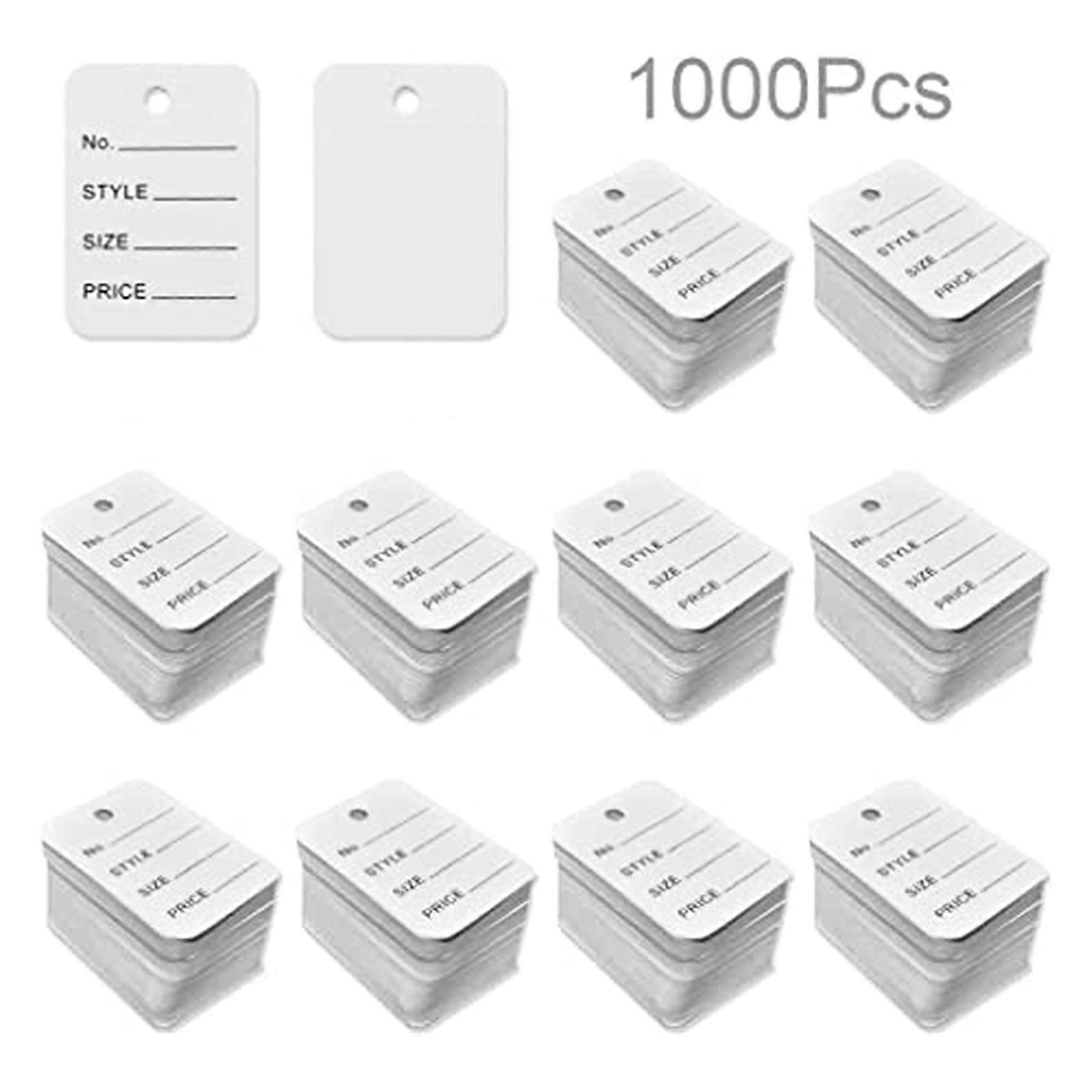 1000 Pcs Pre-Printed Perforated Price Tags Merchandise Tags Clothes Price Label