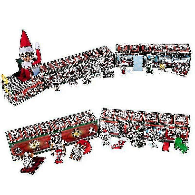 Christmas Advent Train Countdown Calendar Blind Box Xmas Decor Mt