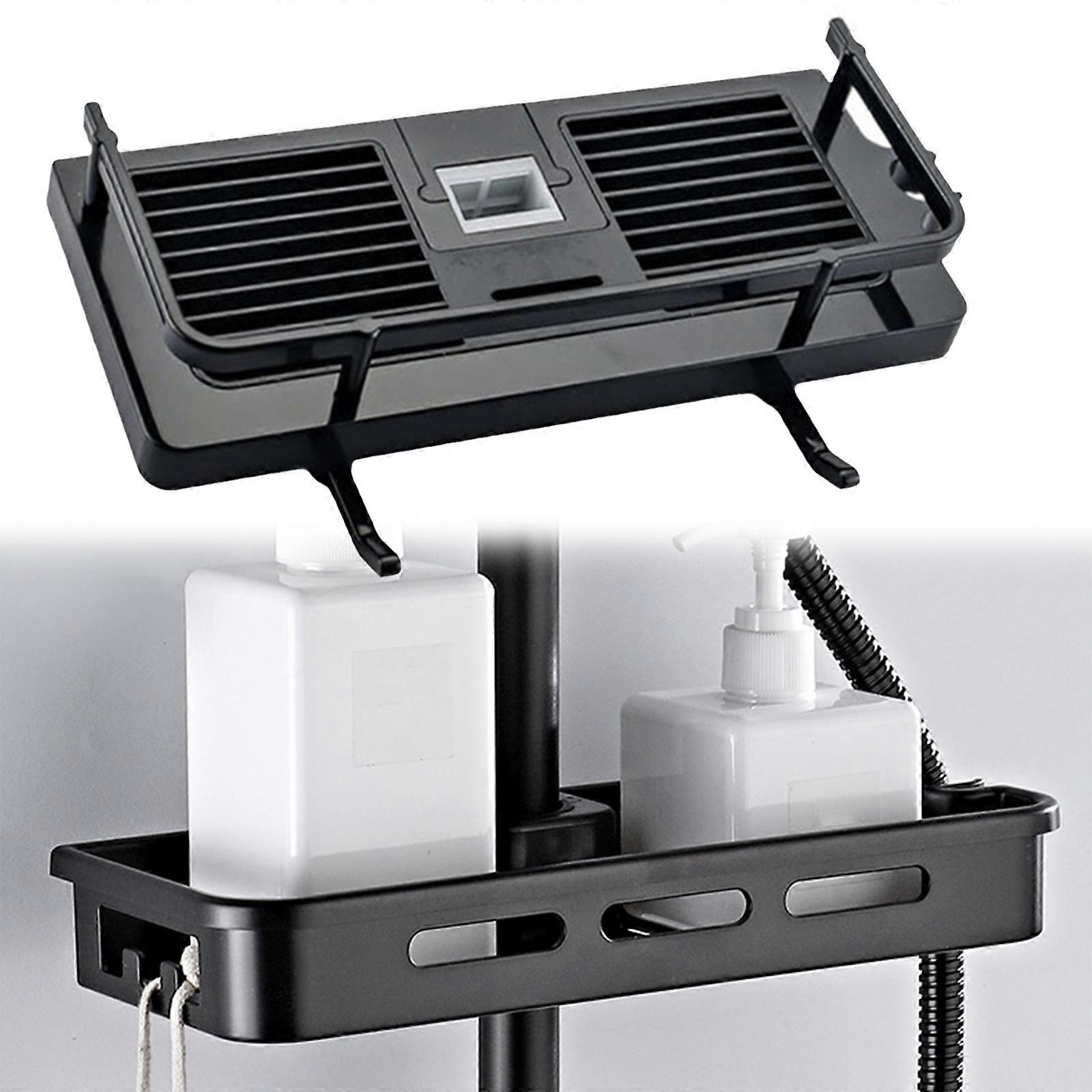 Dusj Caddy Hylle Ingen Drill Dusj Organisator, Corner Riser Rail Soap Oppvaskholder Rack Rust Proof