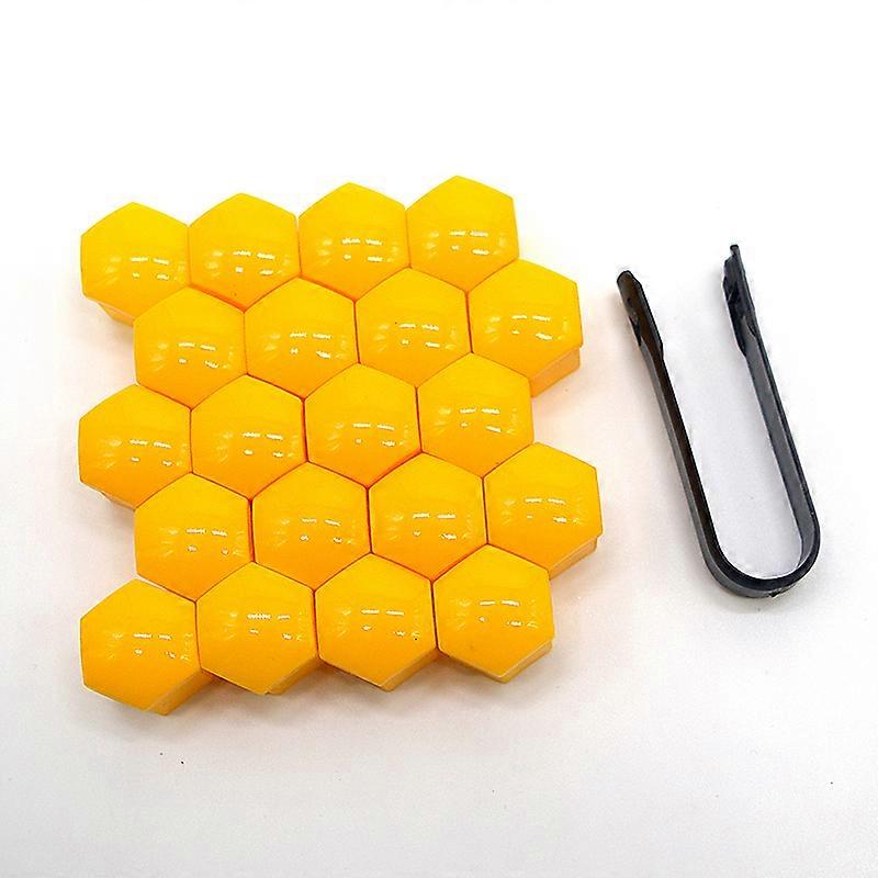 20 Pcs Car Wheel Nut Caps Protection Anti-Rust Auto Hub Car Tire Screw Caps Nut Bolt Covers Caps Exterior Decoration 17/19/21 mm