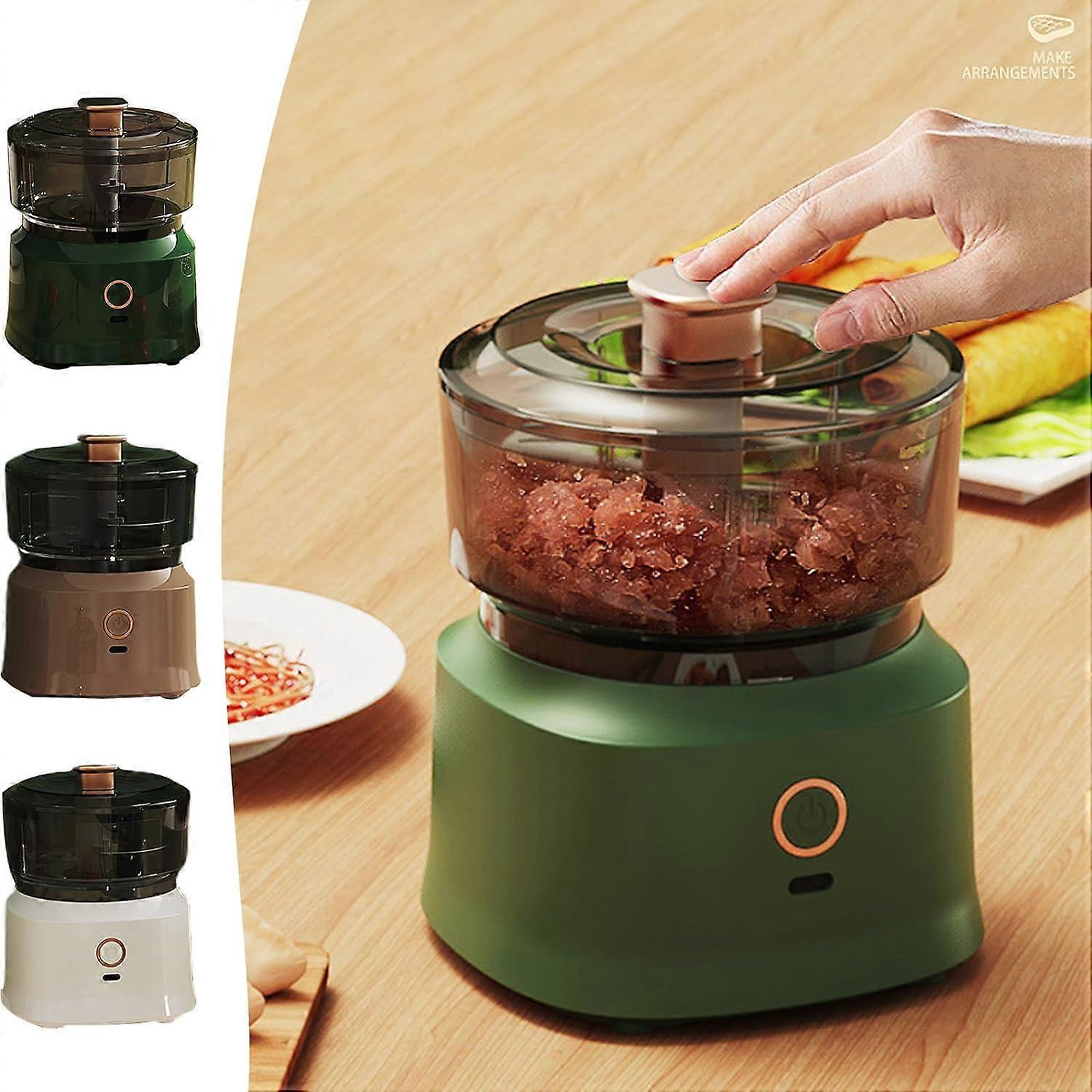 Electric Garlic Chopper, Portable Mini Food Processor, Wireless Vegetable Masher With Usb Charging Garlic Masher Mincer For Onions Meat Spices 350ml,1