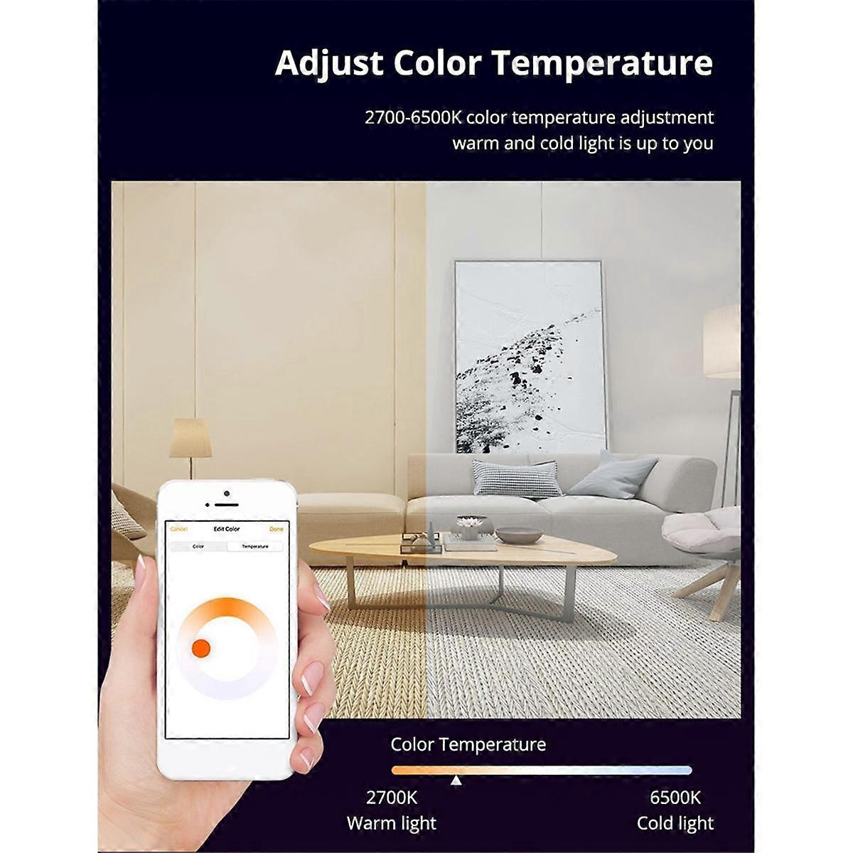 WIFI Matter Smart pære 9W RGB E27 LED-lampe APP-kontrol DIY Smart Home Bulb stemmestyring til Google Home Alexa