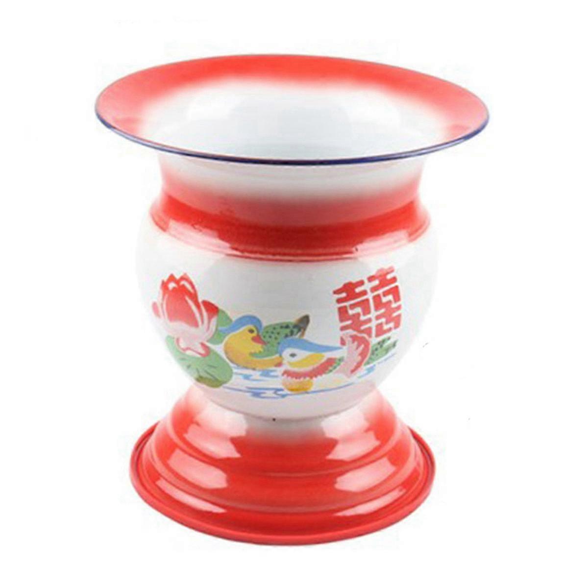 Portable Toilet Spittoon Chinese Traditional Urinal Bucket with Lid