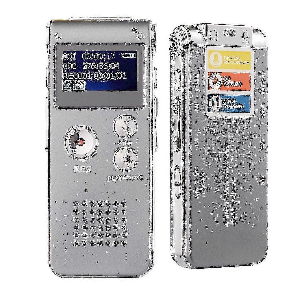 Digital Voice Recorder Voice Activated Recorder For Lectures, Meetings, Interviews 8gb Audio Recorder Mini Portable Tape Dictaphone With Playback, Usb